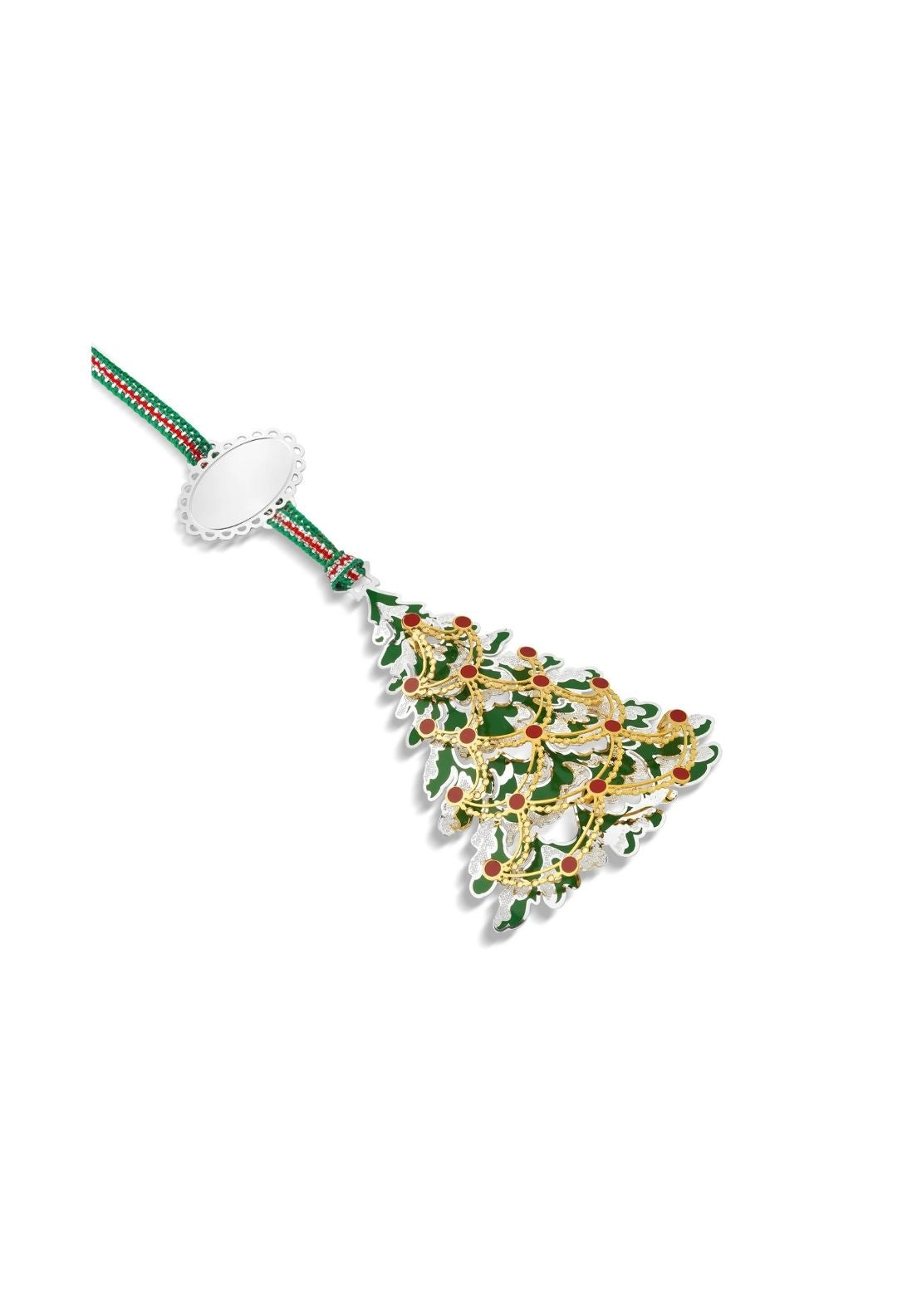 Gold & Silver Plated Christmas Tree Decoration - Multi