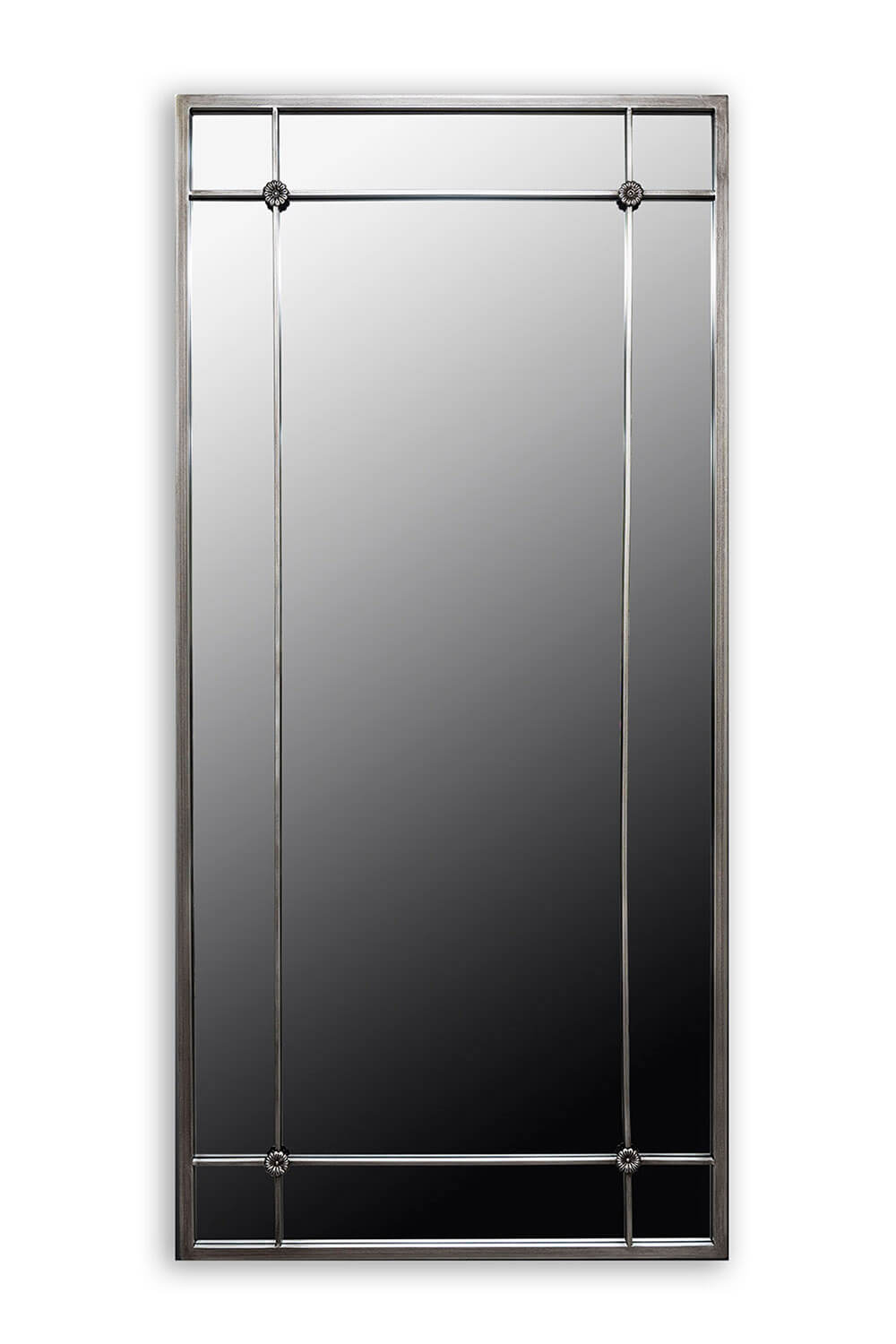 The Grange Collection Accent Metal Frame Mirror 170cm x 80cm - Silver 1 Shaws Department Stores