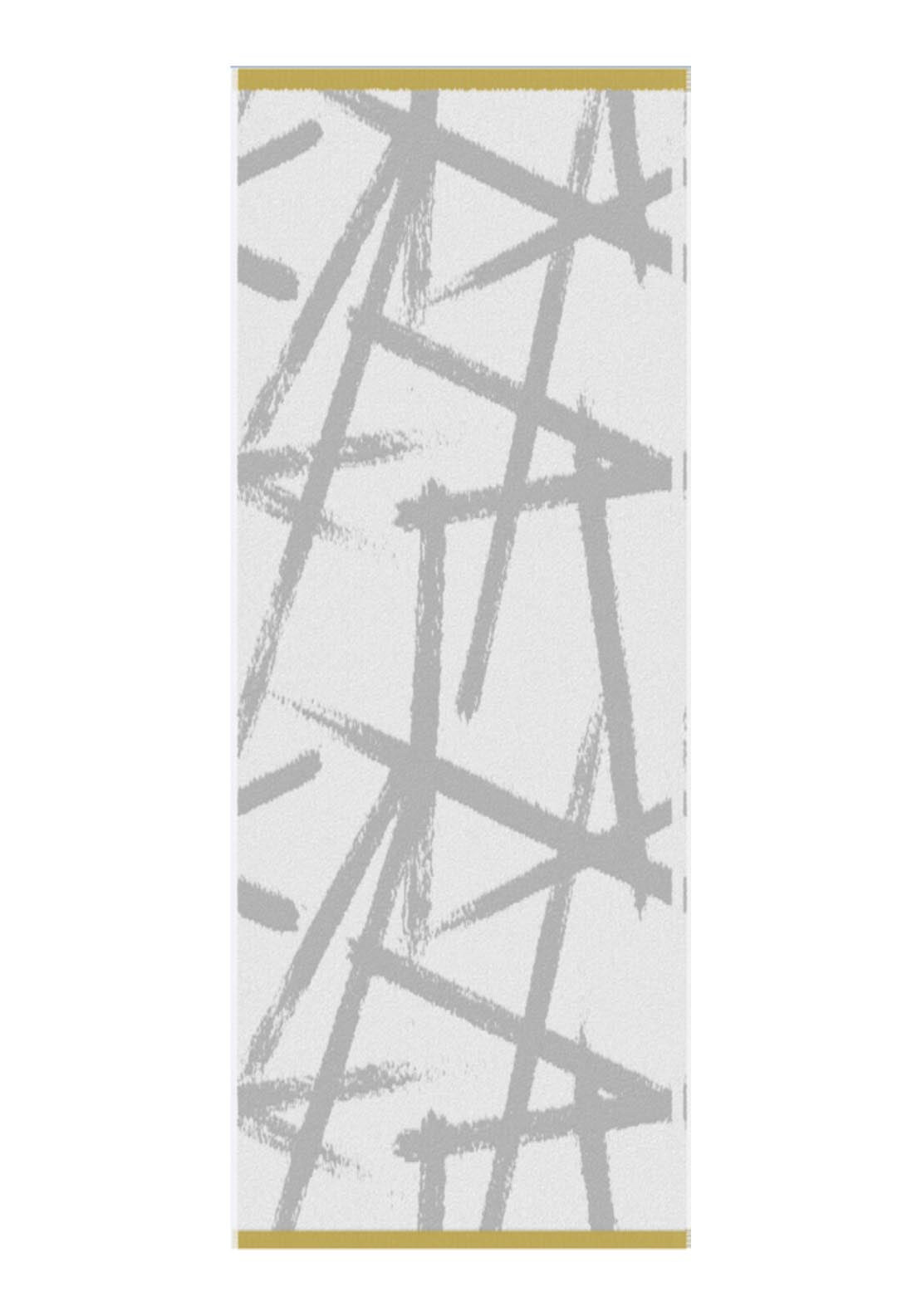 The Home Collection Leda Hand Towel - Grey & Ochre - Grey / Ochre 4 Shaws Department Stores