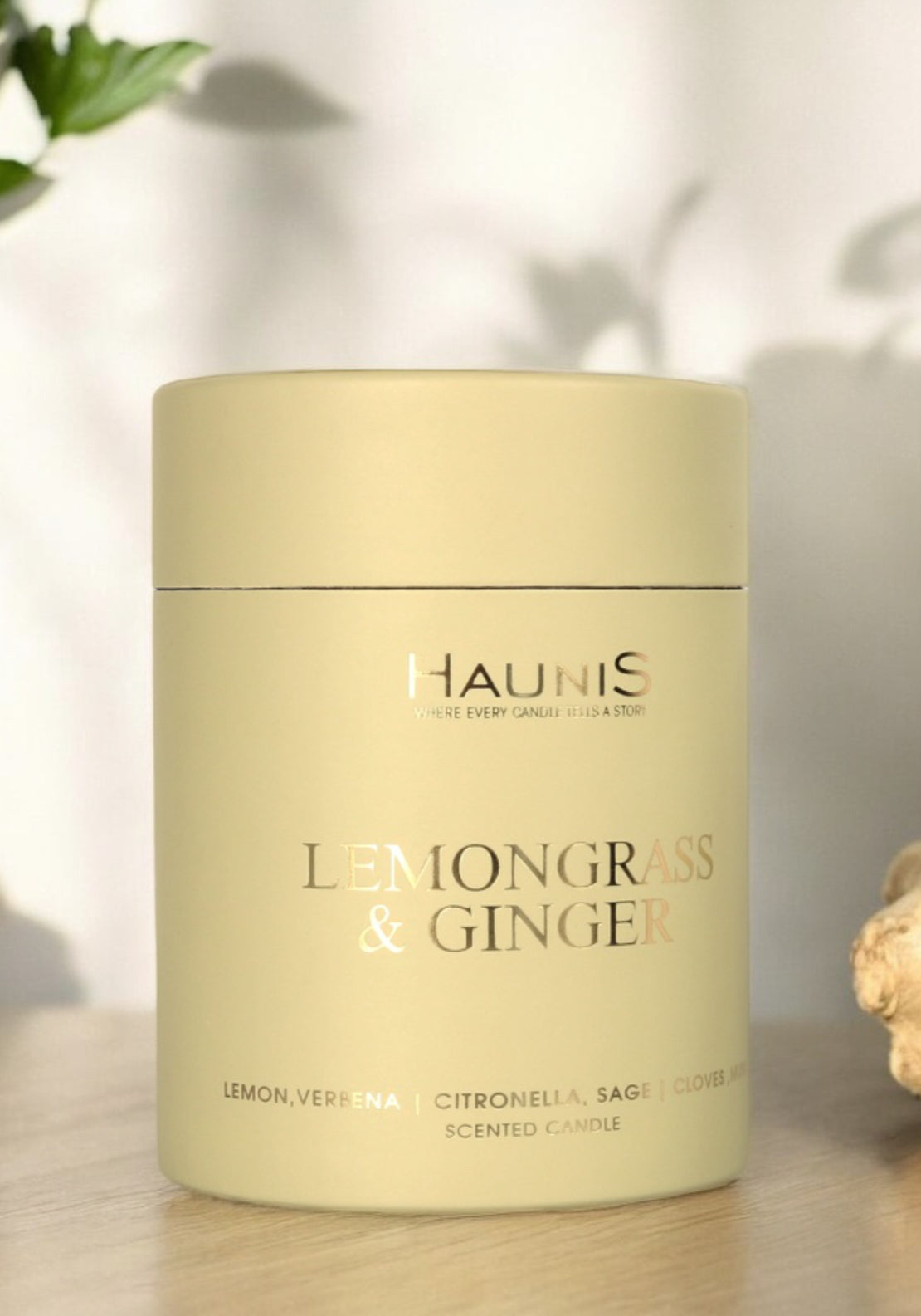 Haunis Lemongrass & Ginger Soy Blend Candle - Lemongrass/ginger 3 Shaws Department Stores