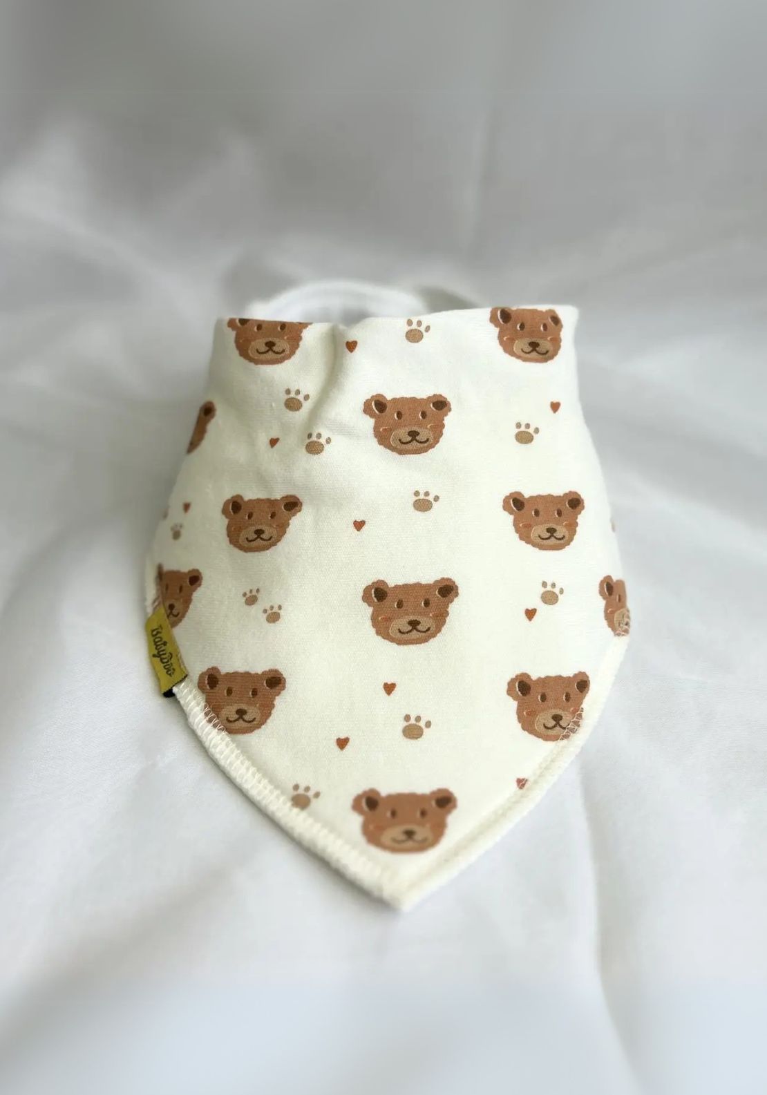 Babyboo Lovely Tebby Bear Bib - Cream 2 Shaws Department Stores