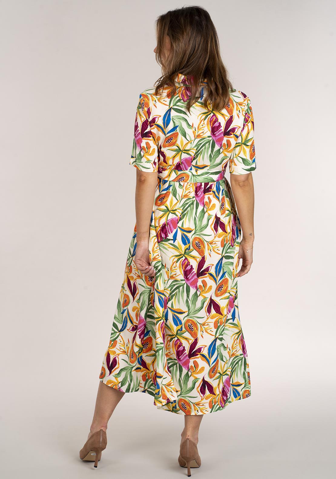 Naoise Tropical Print Dress - Tropical Print 6 Shaws Department Stores