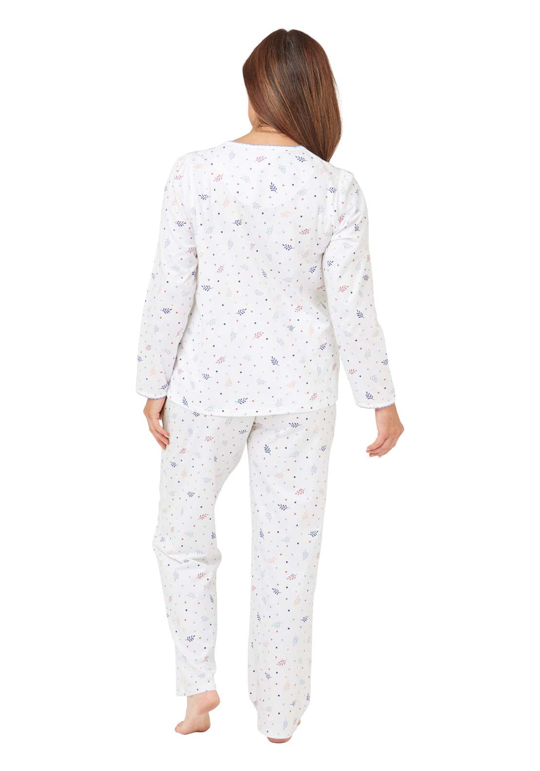Marlon Long Sleeve Cotton Round Neck Pj - Blue 3 Shaws Department Stores