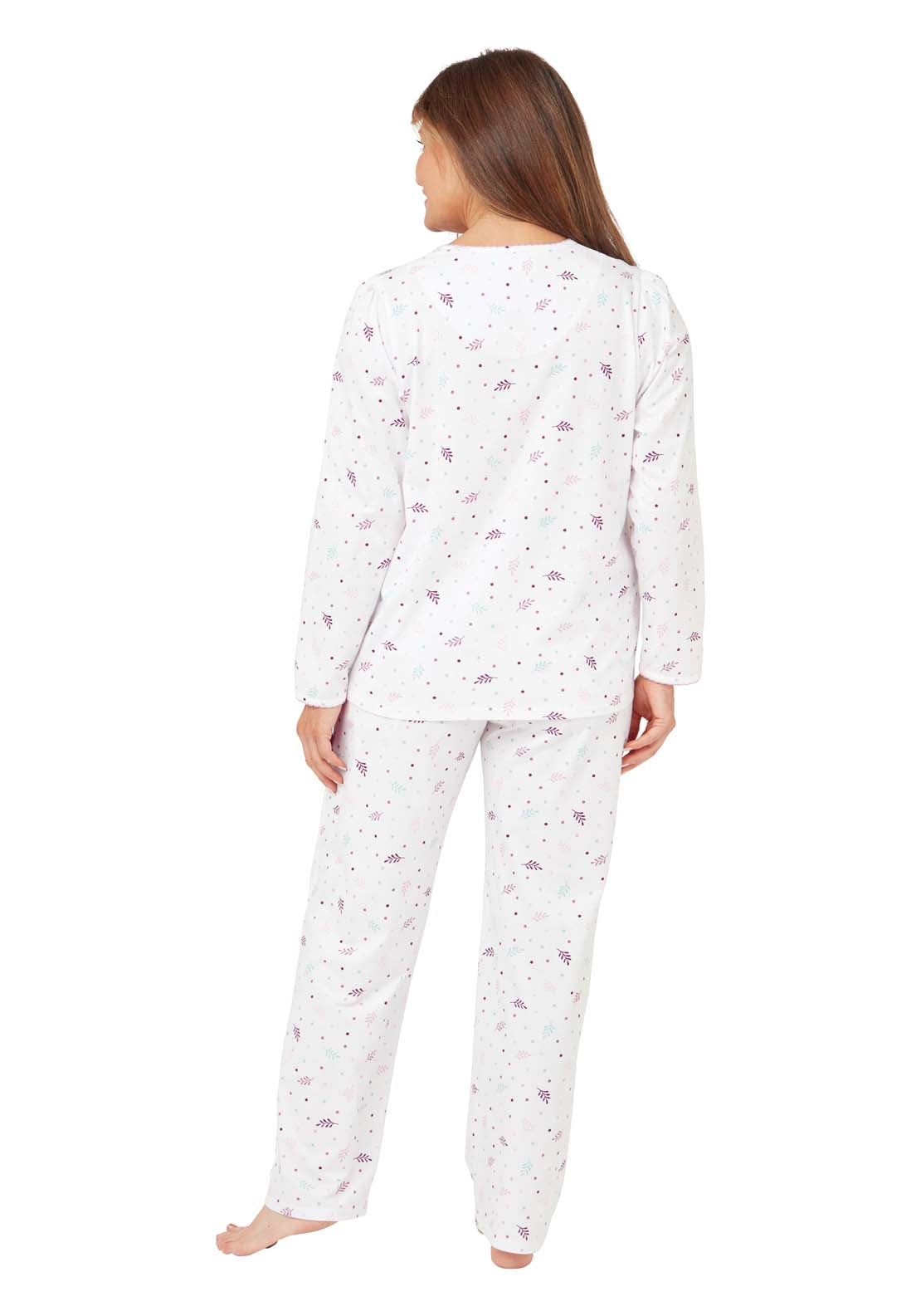 Marlon Long Sleeve Cotton Round Neck Pj - Pink 3 Shaws Department Stores
