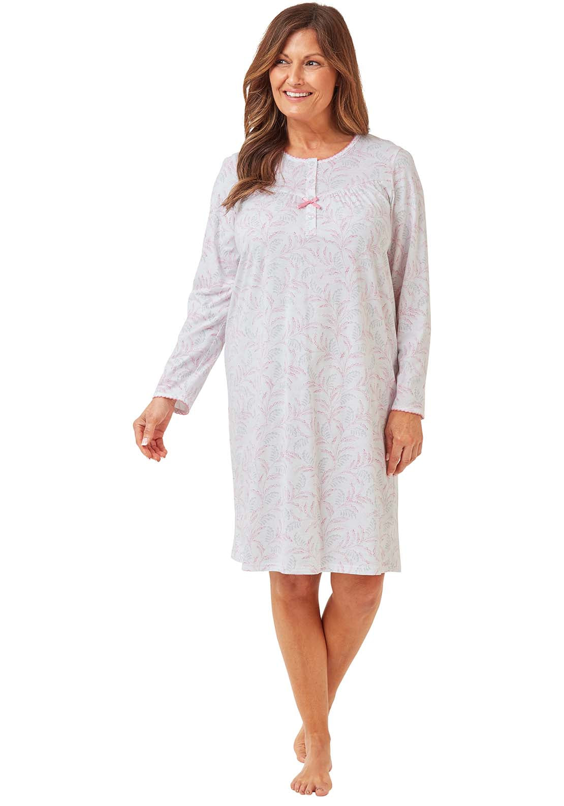 Marlon Floral Trail Nightdress - Pink 3 Shaws Department Stores