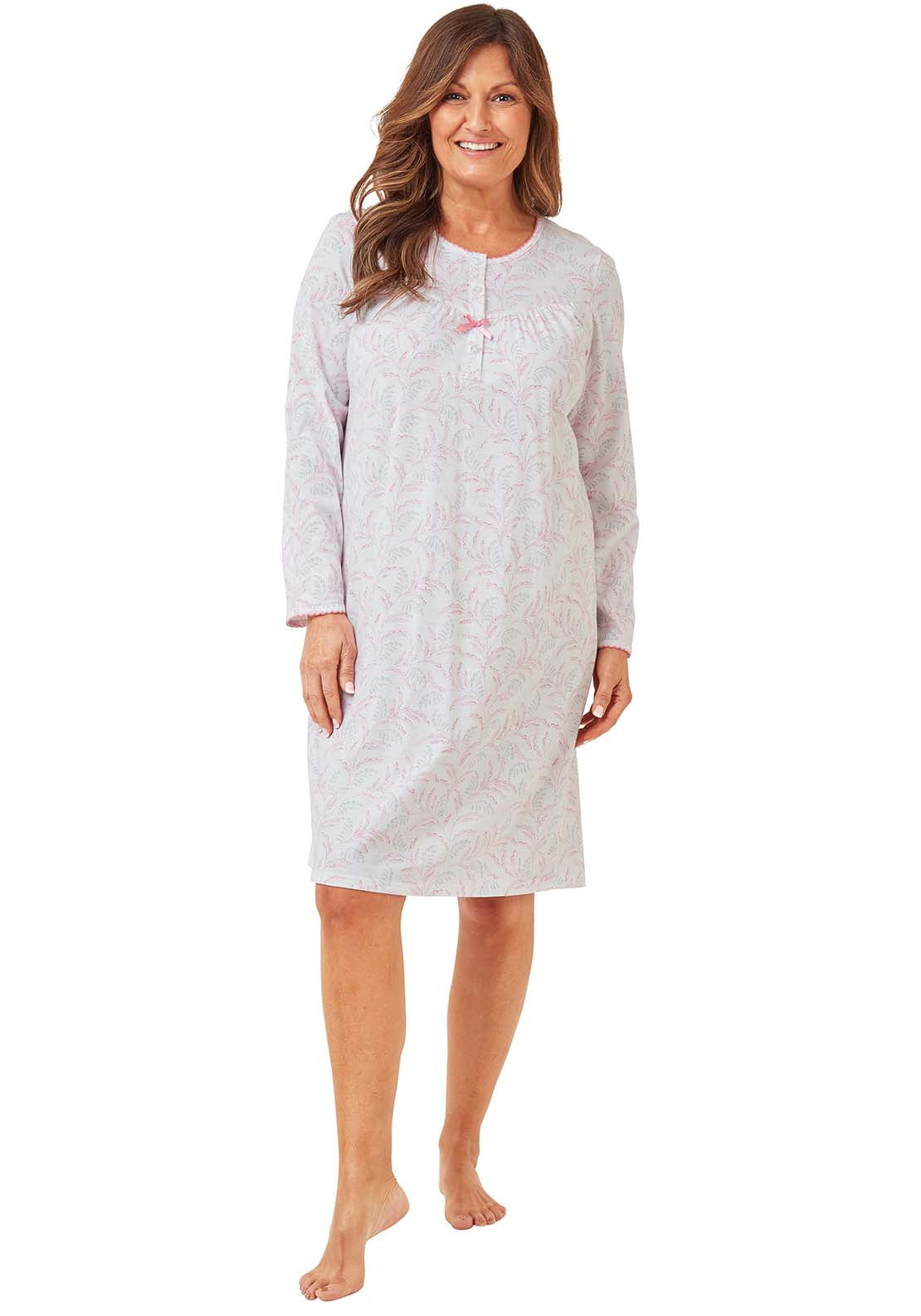 Marlon Floral Trail Nightdress - Pink 1 Shaws Department Stores