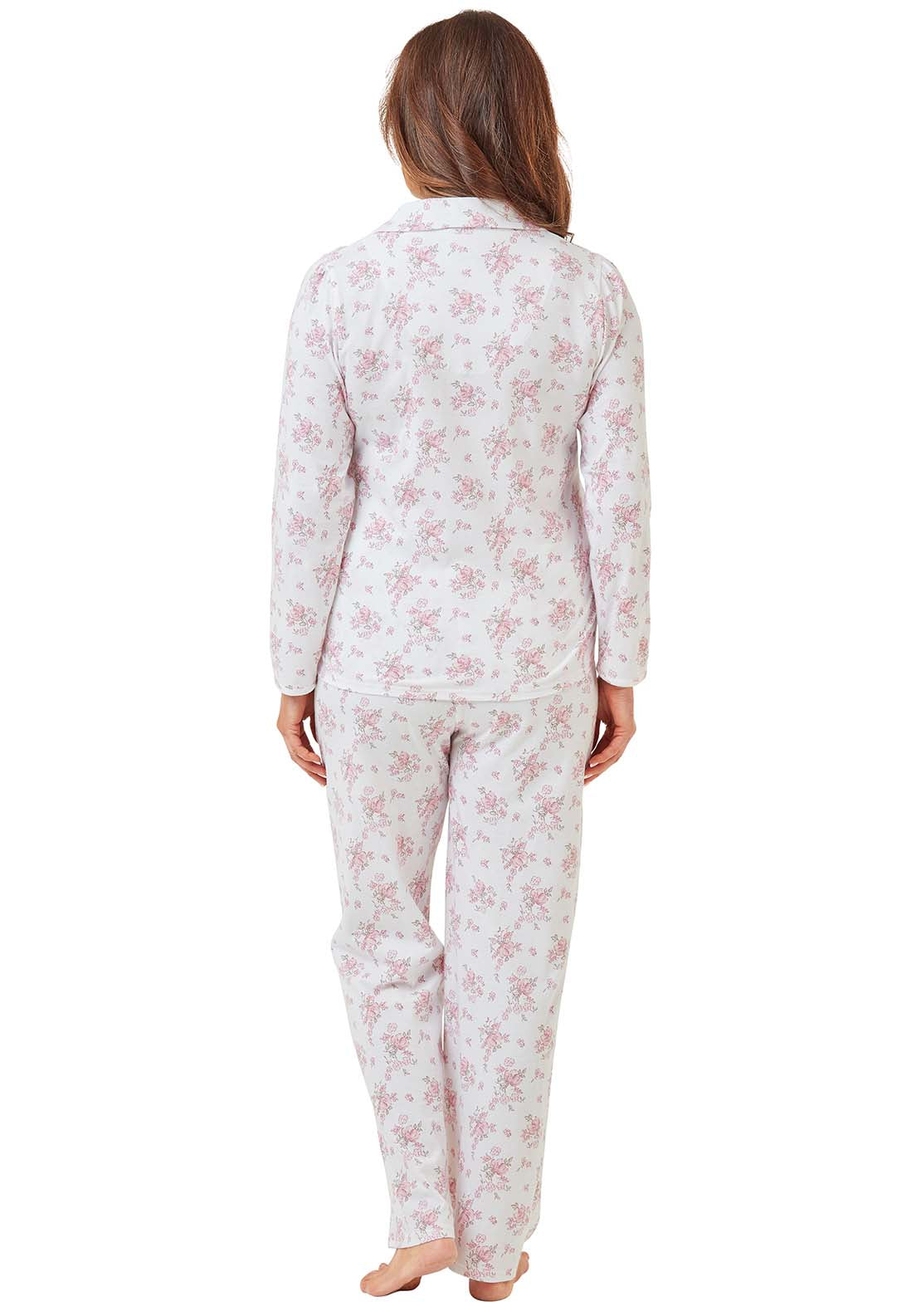 Marlon Floral Revere Pyjama - Pink 3 Shaws Department Stores