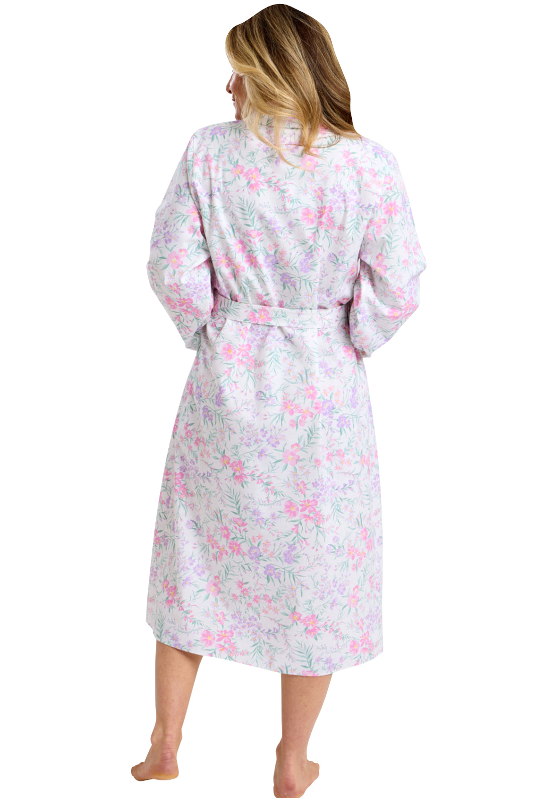 Summer Meadow Floral Wrap Robe - Floral