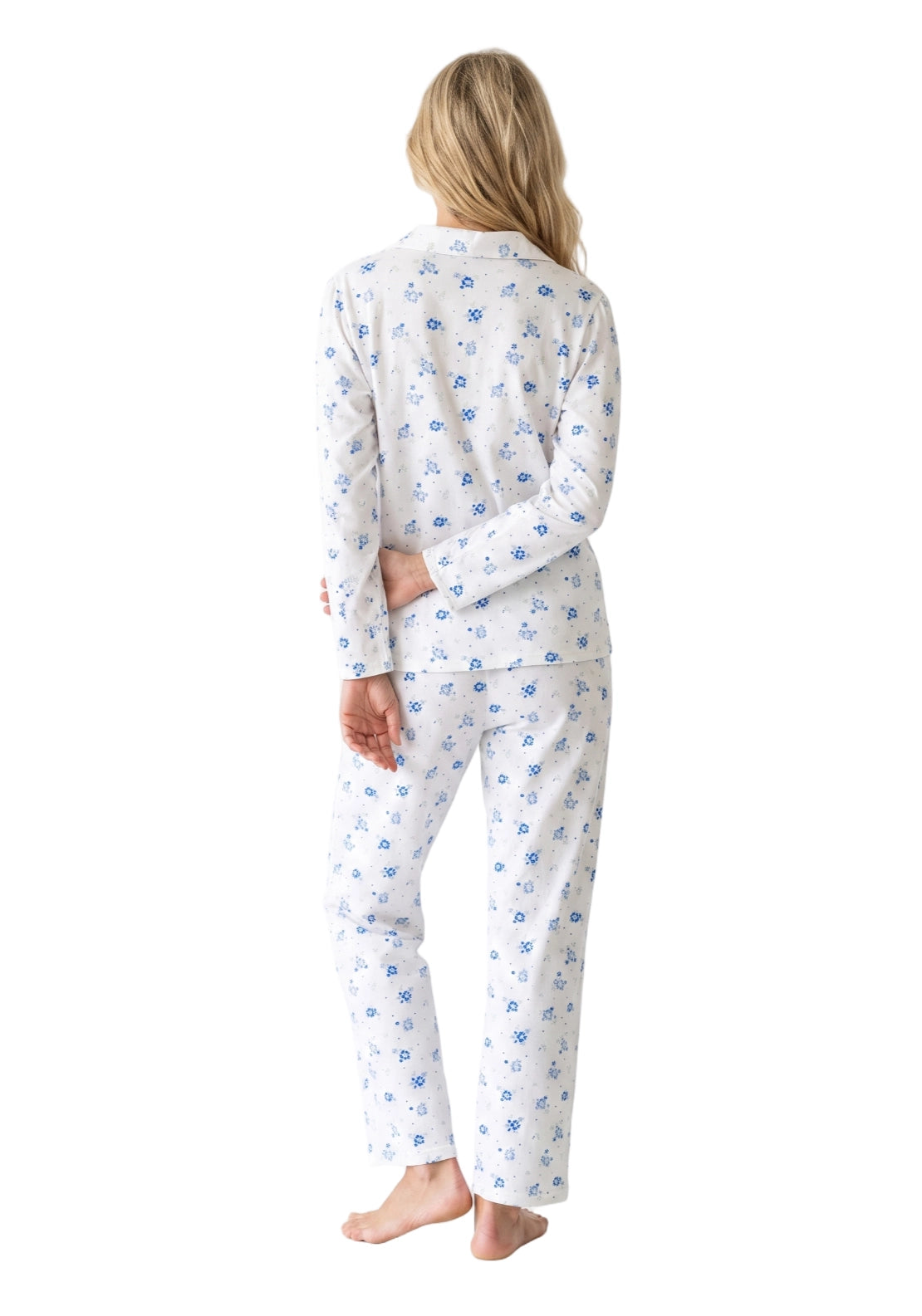 Loella Floral Revere Pyjama Set - Blue