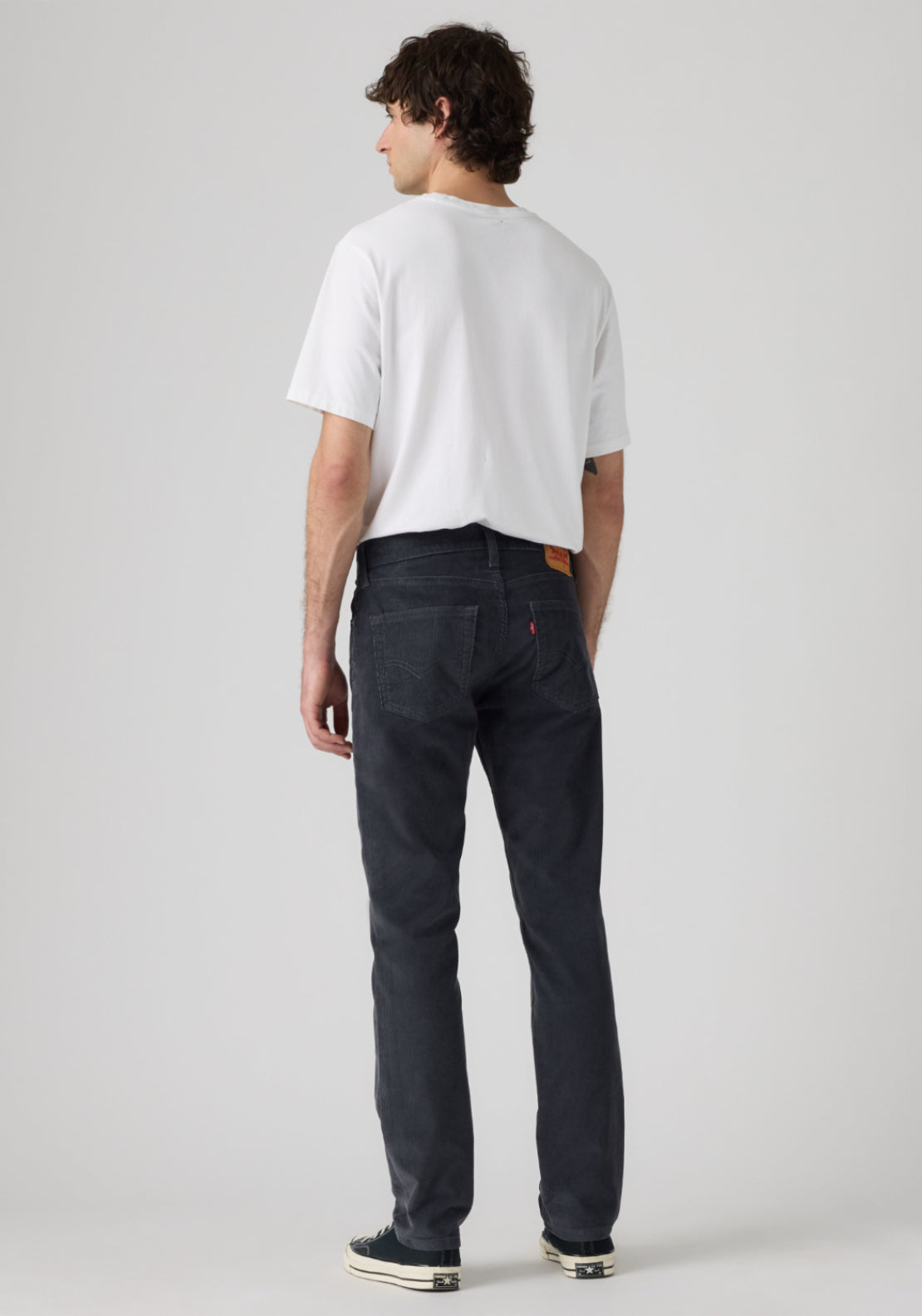 Levis 511 Slim Ebony Cord Trousers - Black 2 Shaws Department Stores