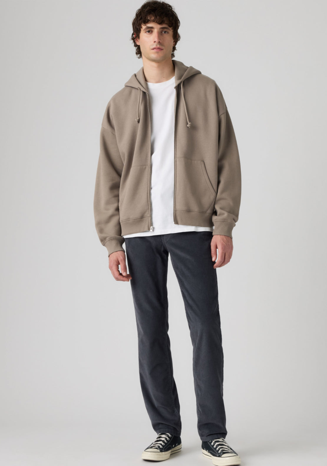Levis 511 Slim Ebony Cord Trousers - Black 6 Shaws Department Stores