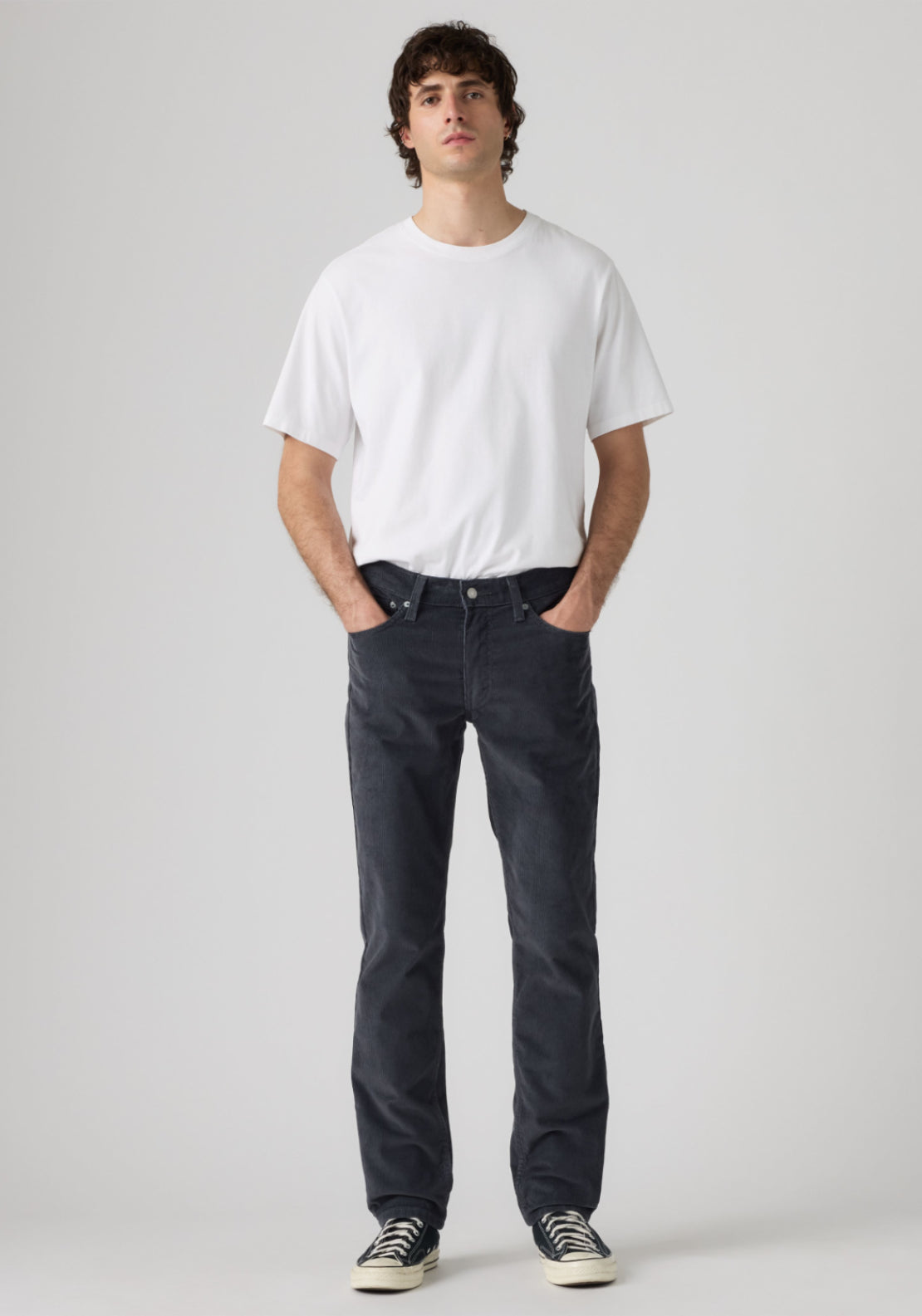 Levis 511 Slim Ebony Cord Trousers - Black 4 Shaws Department Stores