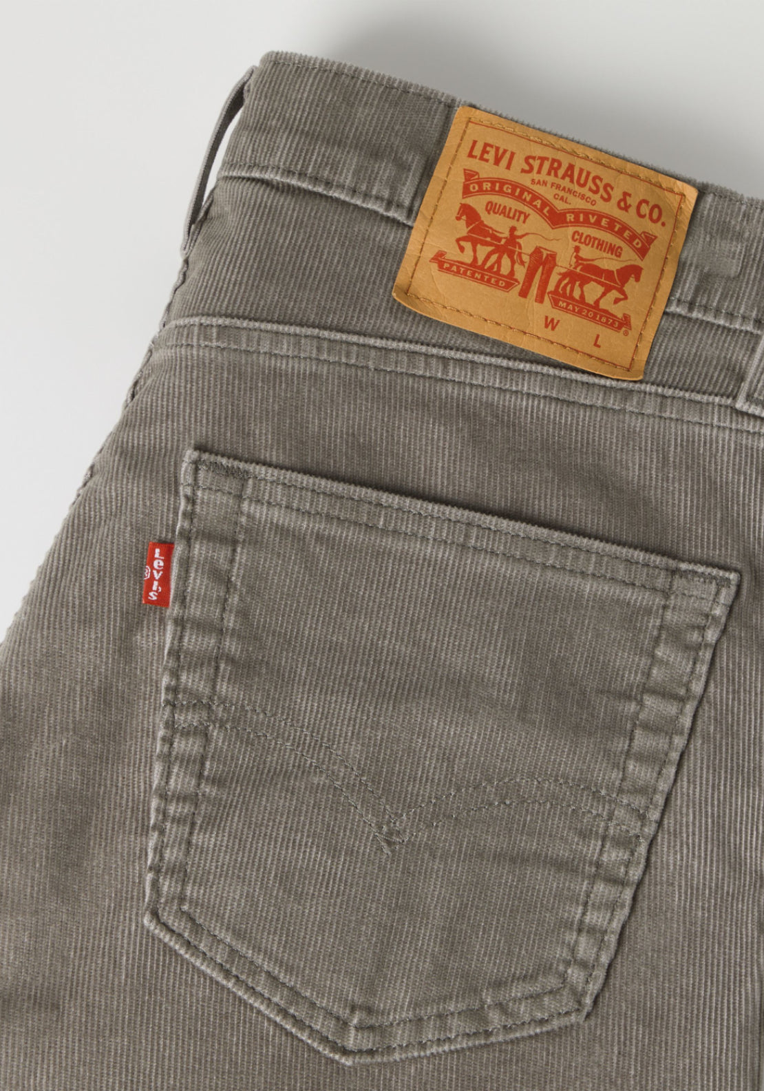 Levis 511 Slim Smokey Taupe Cord Trousers - Neutral 5 Shaws Department Stores
