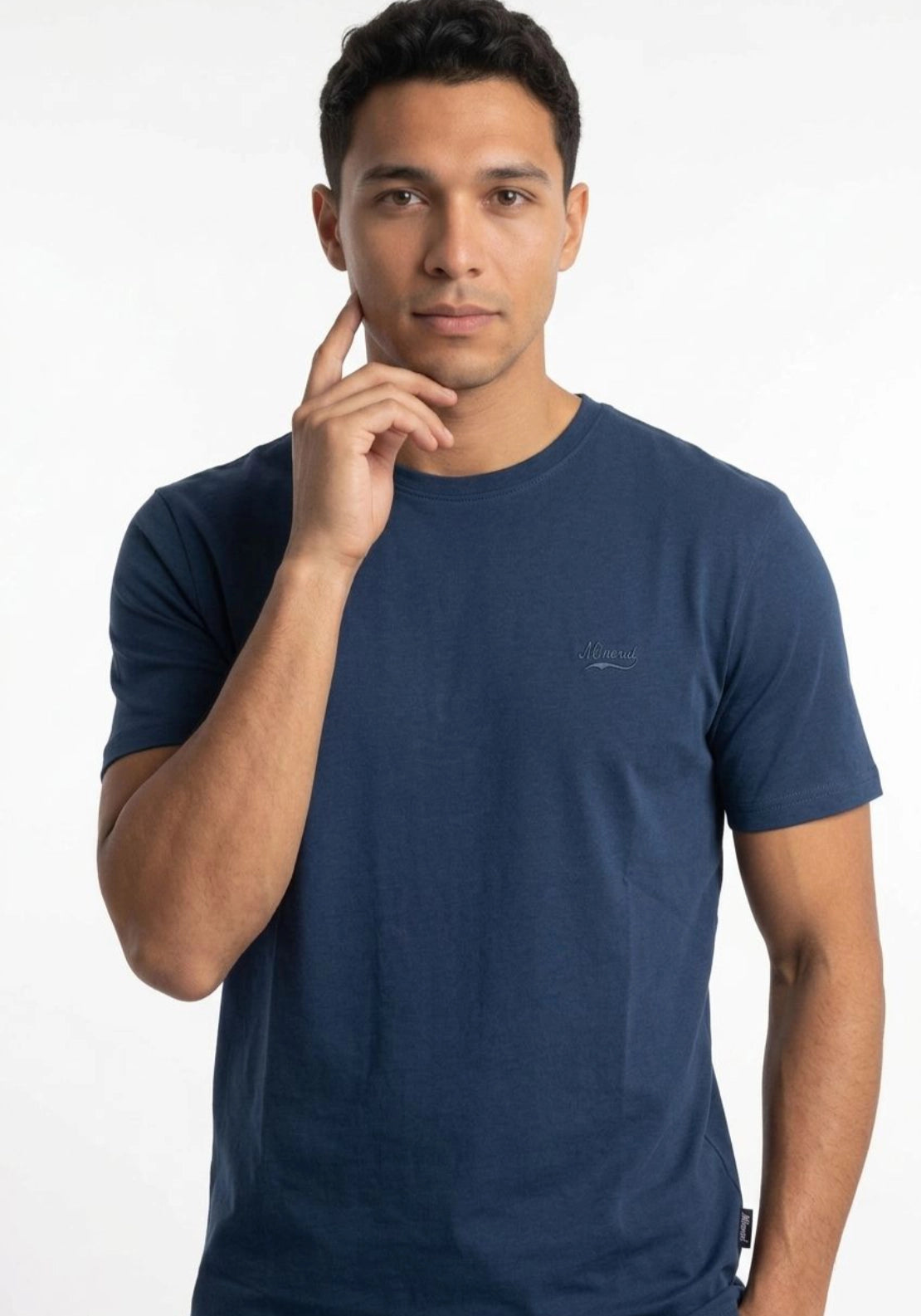 Mineral Glock Plain T-Shirt - Denim 1 Shaws Department Stores