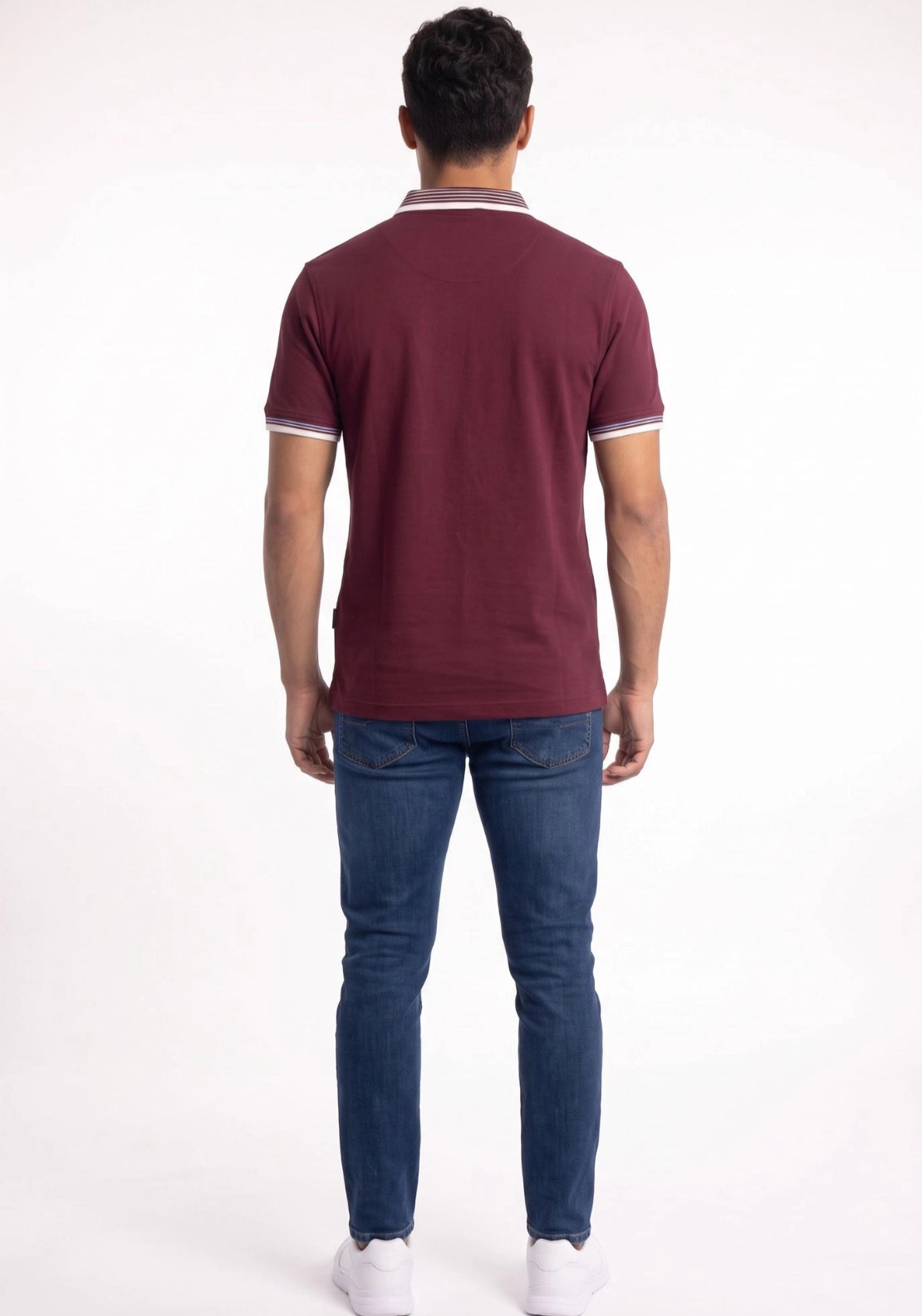 Mineral Eoin Zip Neck Polo - Red 3 Shaws Department Stores