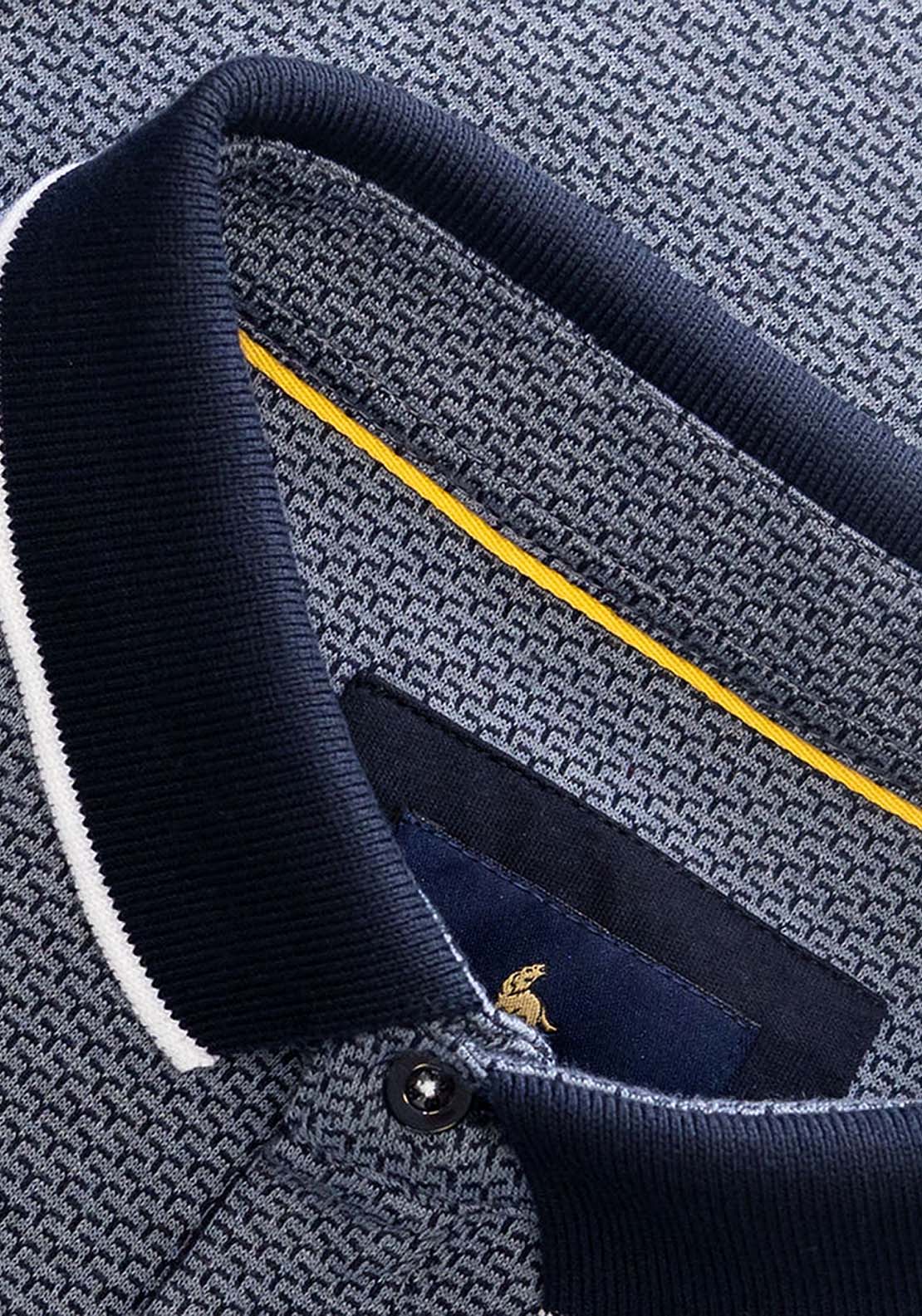 Mineral Leroy Long Sleeve Polo - Blue 5 Shaws Department Stores