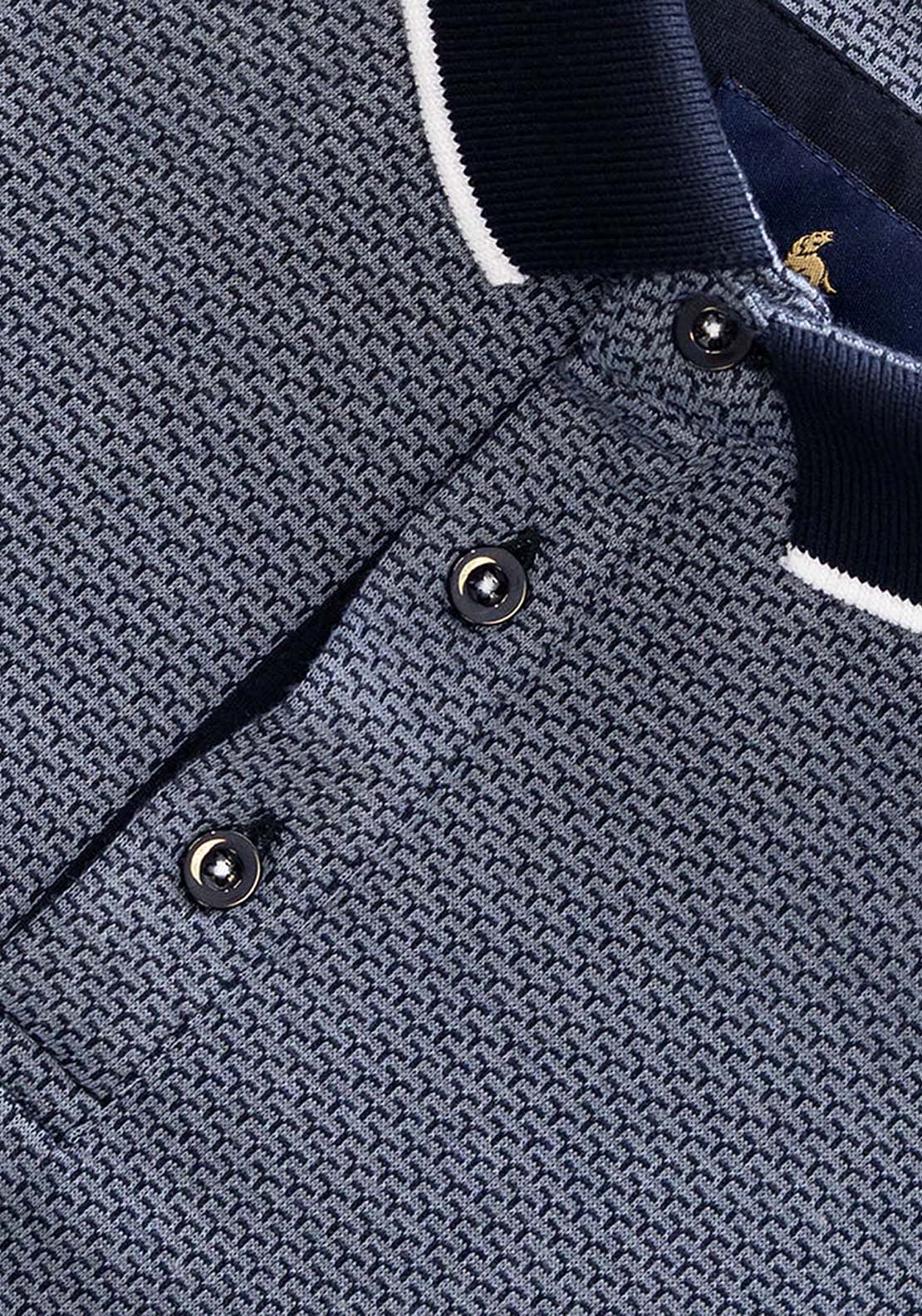 Mineral Leroy Long Sleeve Polo - Blue 6 Shaws Department Stores