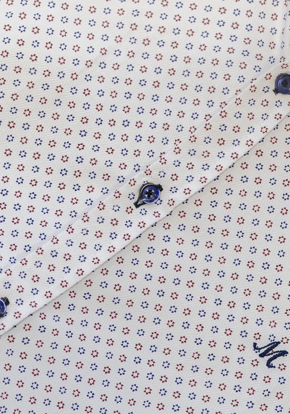 Mineral Reform Long Sleeve Shirt - White Navy Red 5 Shaws Department Stores