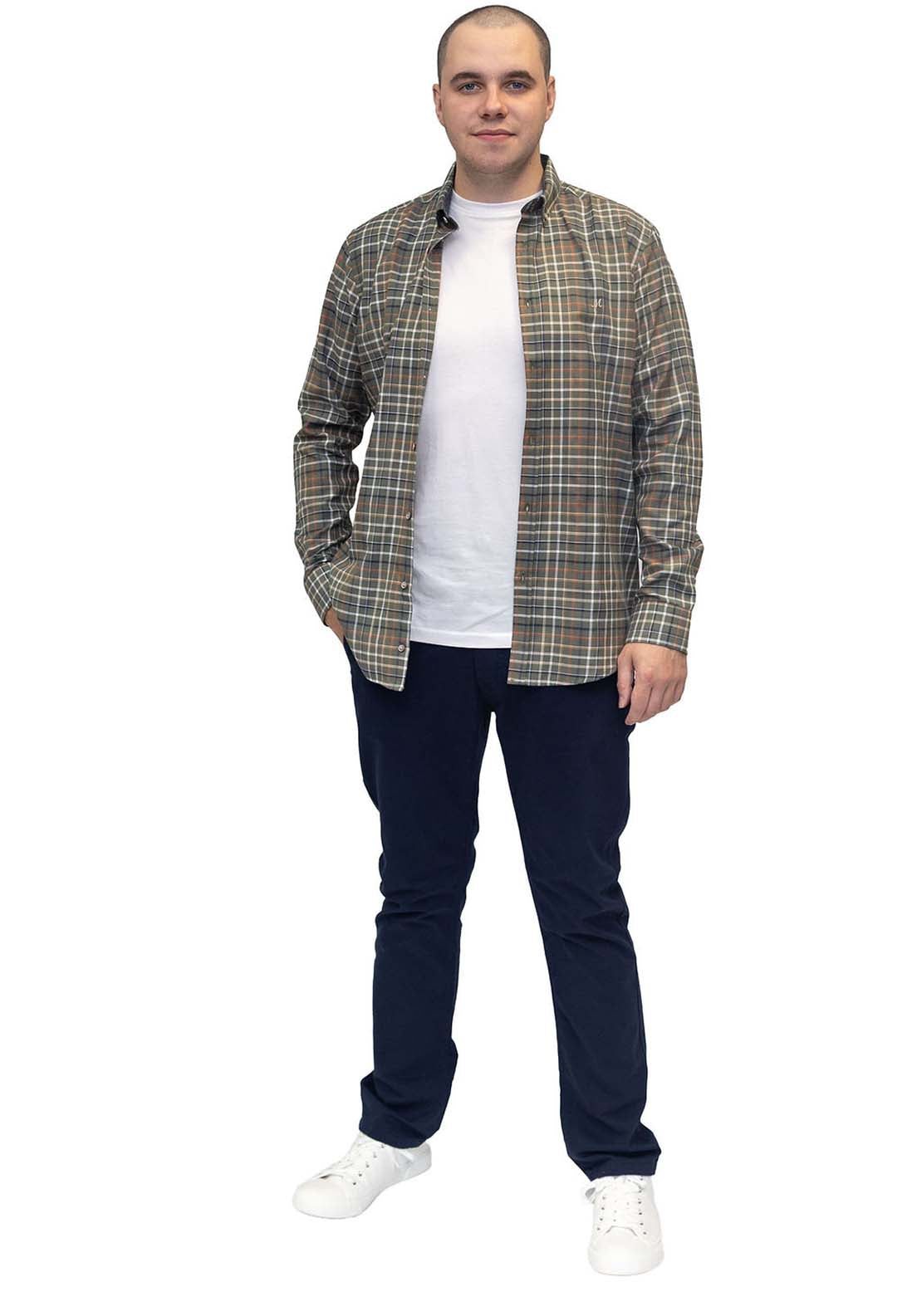 Mineral Justin Check Shirt - Green Check 4 Shaws Department Stores