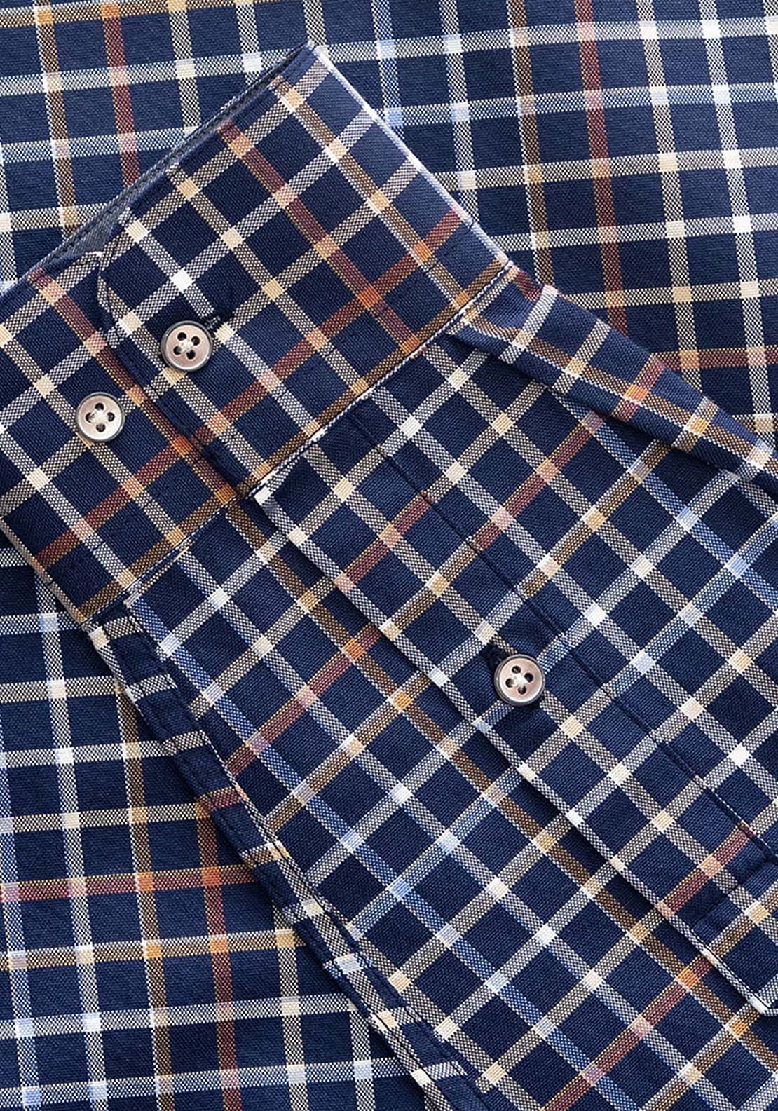 Mineral Justin Check Shirt - Navy 6 Shaws Department Stores