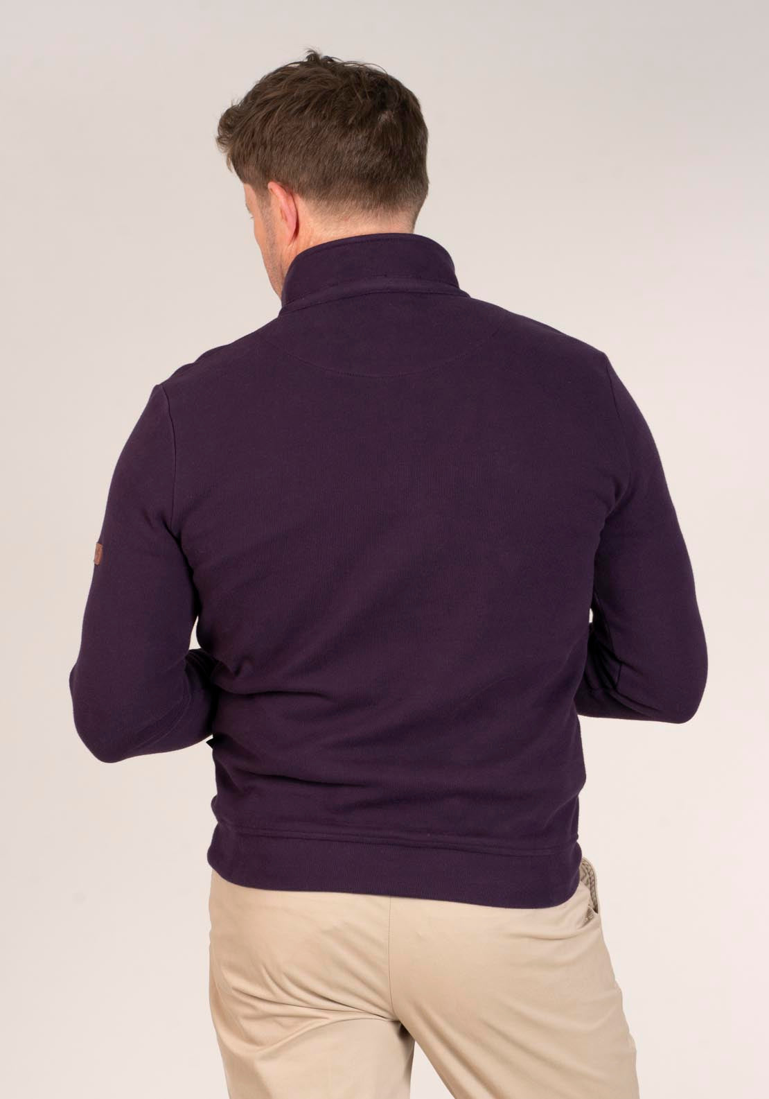 Mineral Kentucky Half Zip Ribbed Top - Grape 2 Shaws Department Stores