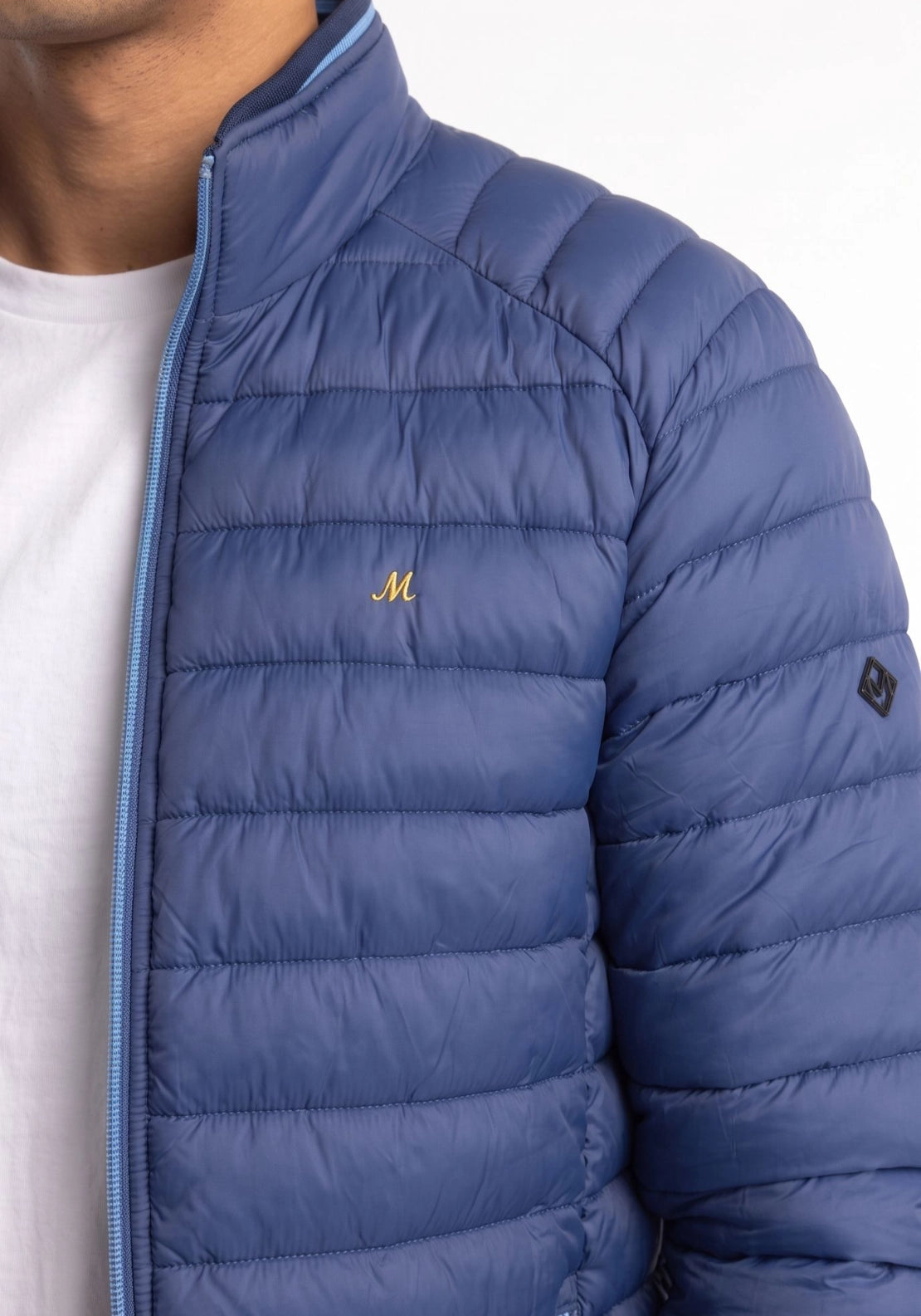 Mineral Ticket Padded Jacket - Denim 4 Shaws Department Stores