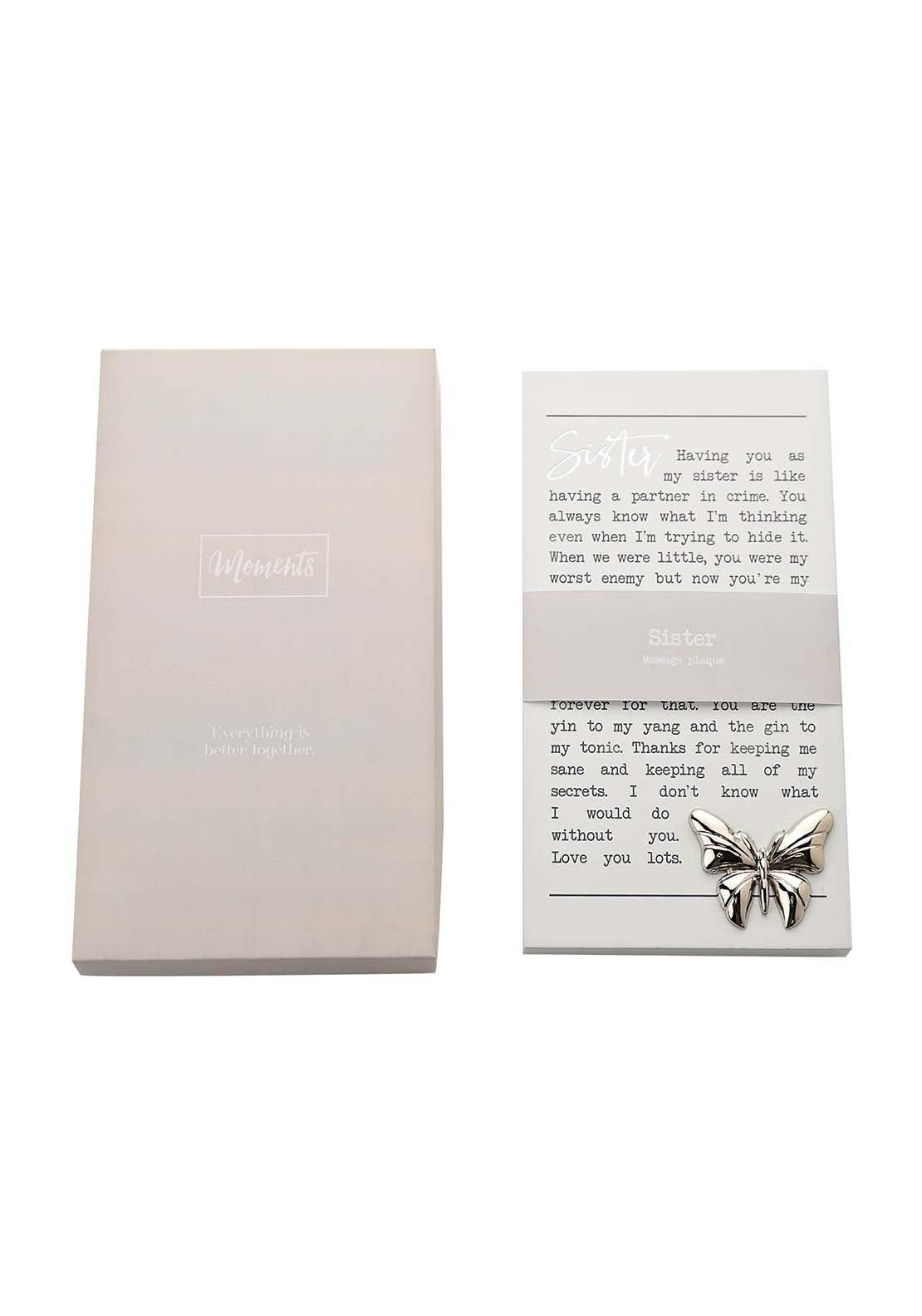 Celebrations Moments Standing Plaque - Sister 2 Shaws Department Stores
