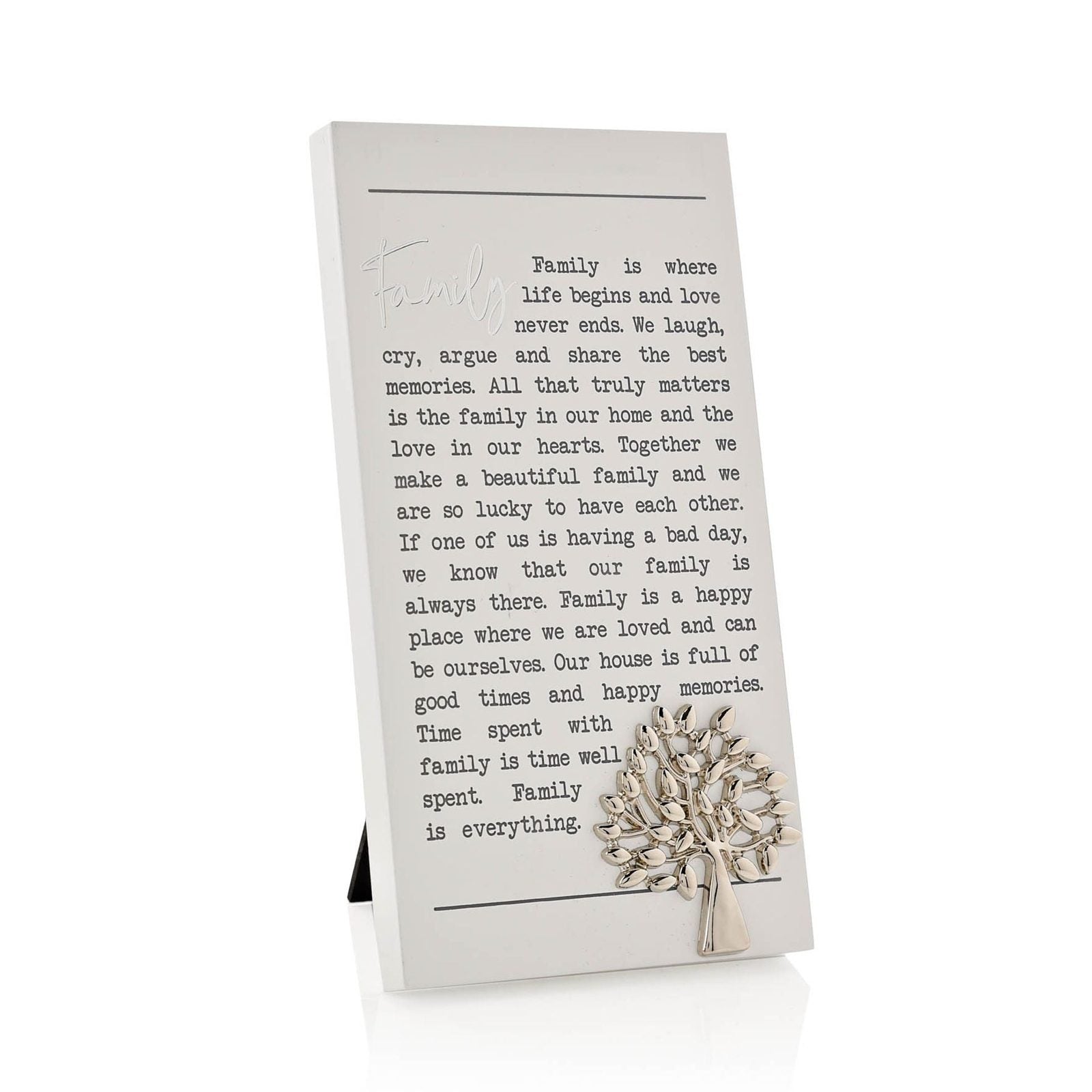 The Home Collection Moments Standing Plaque - Family 1 Shaws Department Stores