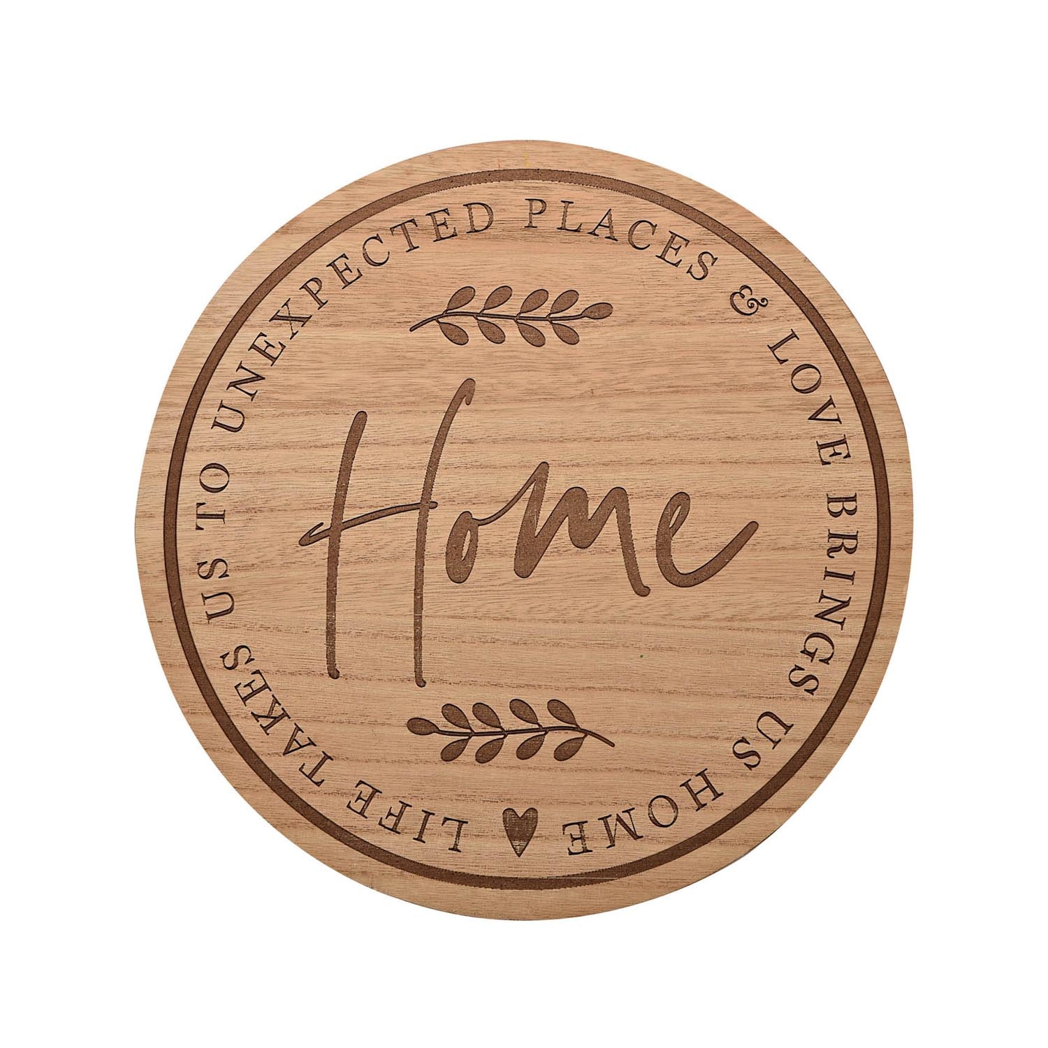 Moments Moments Wooden Round Plaque - Home 30cm 1 Shaws Department Stores