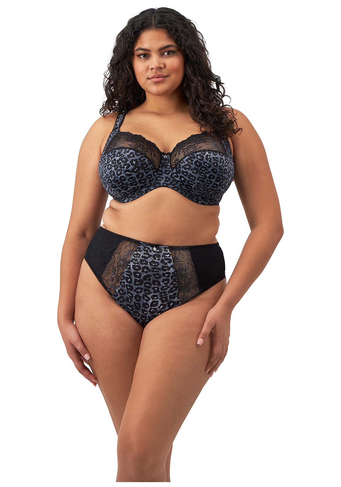 Elomi Morgan H/Waist Brief - Snow Leopard 2 Shaws Department Stores