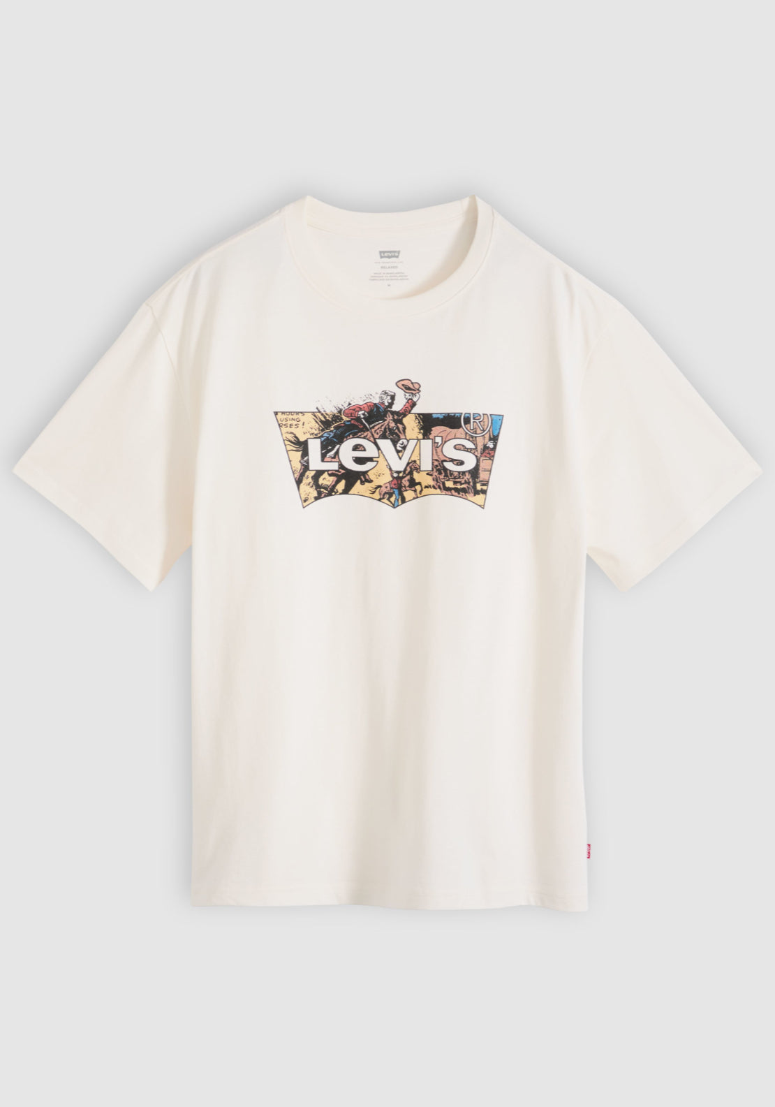 Levis 100% Cotton Relaxed Fit Graphic Tee - White 6 Shaws Department Stores