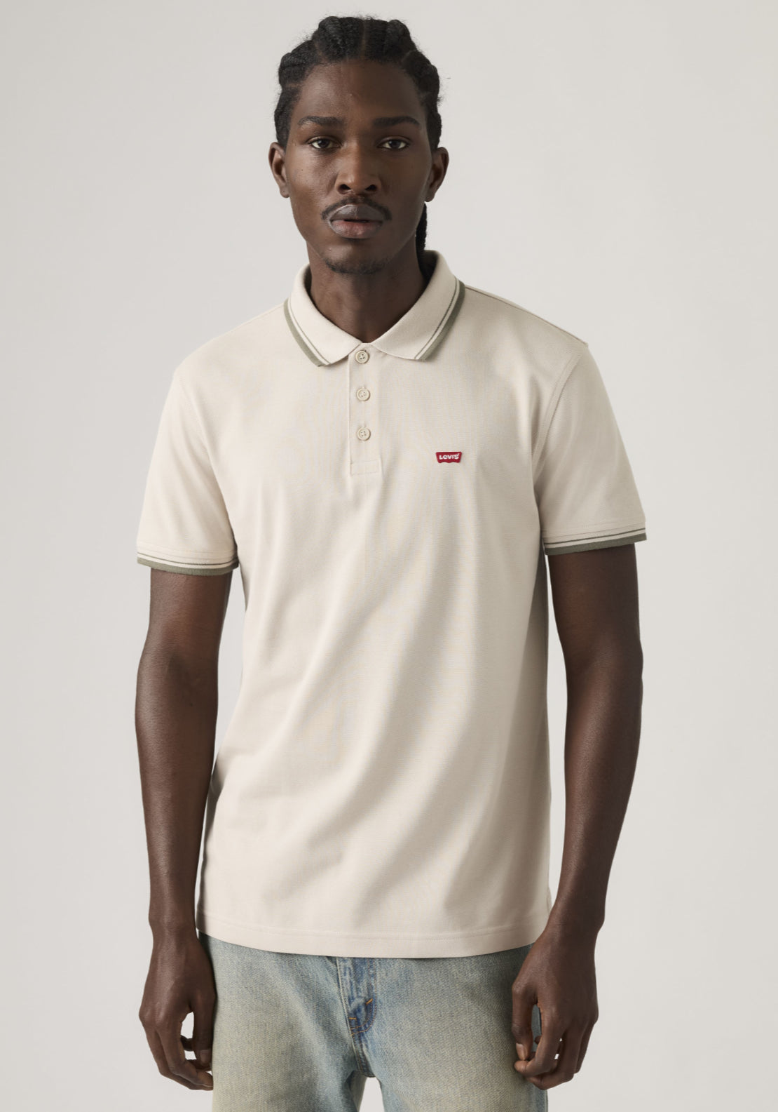 Levis 100% Cotton Housemark Polo - Neutral 1 Shaws Department Stores