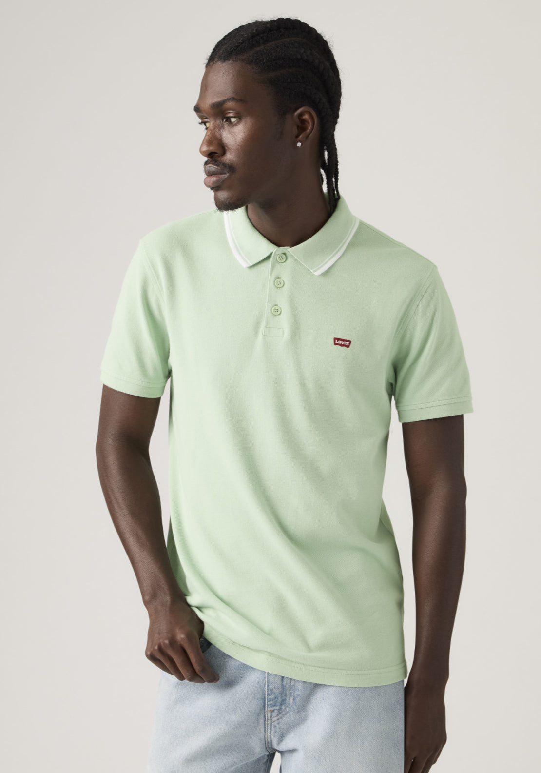 Levis 100% Cotton Housemark Polo - Green 3 Shaws Department Stores