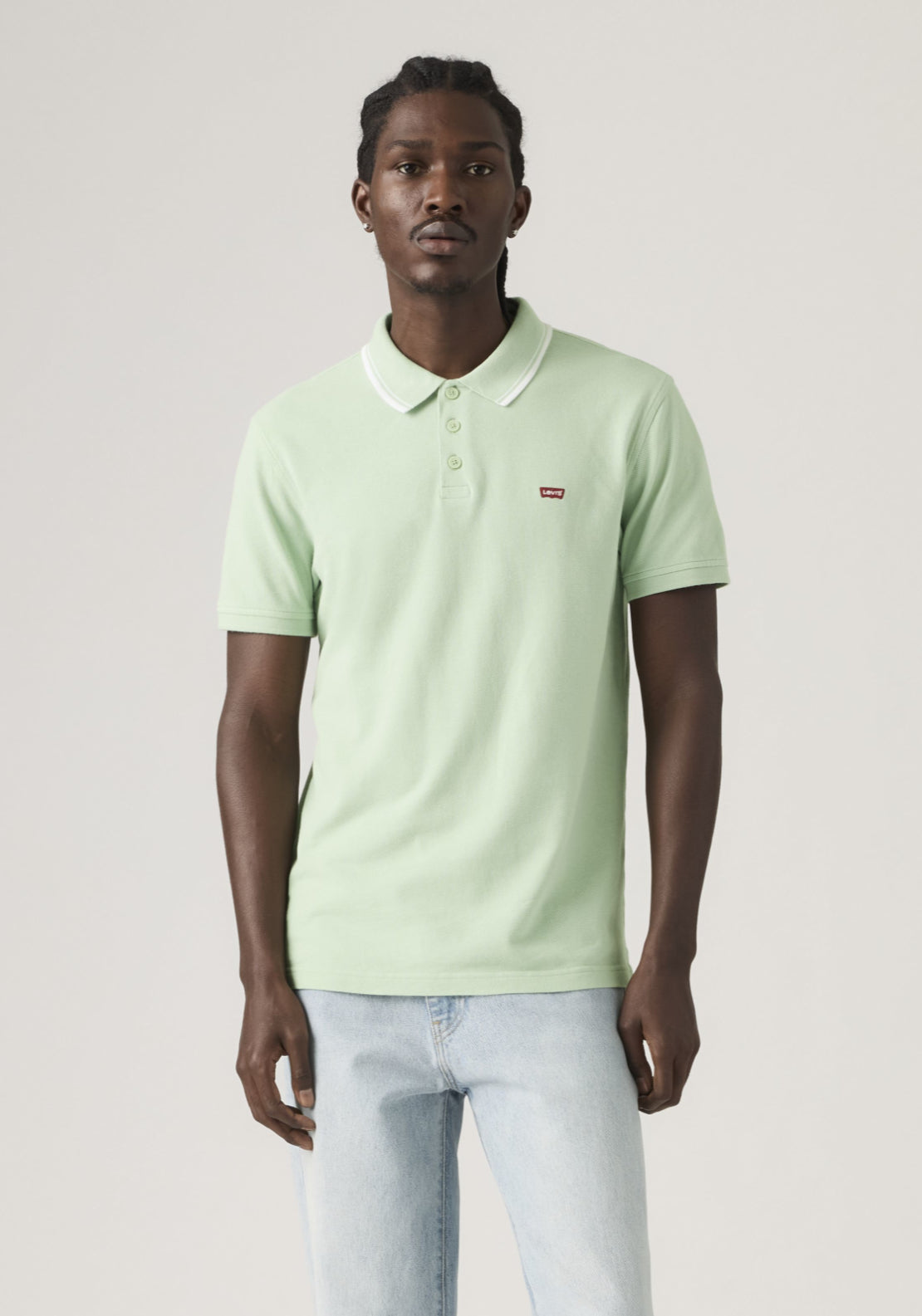 Levis 100% Cotton Housemark Polo - Green 1 Shaws Department Stores