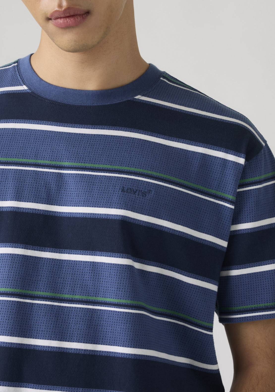 Levis 100% Cotton Red Tab Vintage Tee - Blue 4 Shaws Department Stores