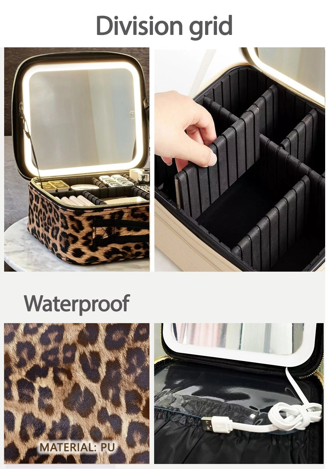 The Home Collection Makeup Travel Bag - Leopard Print 2 Shaws Department Stores
