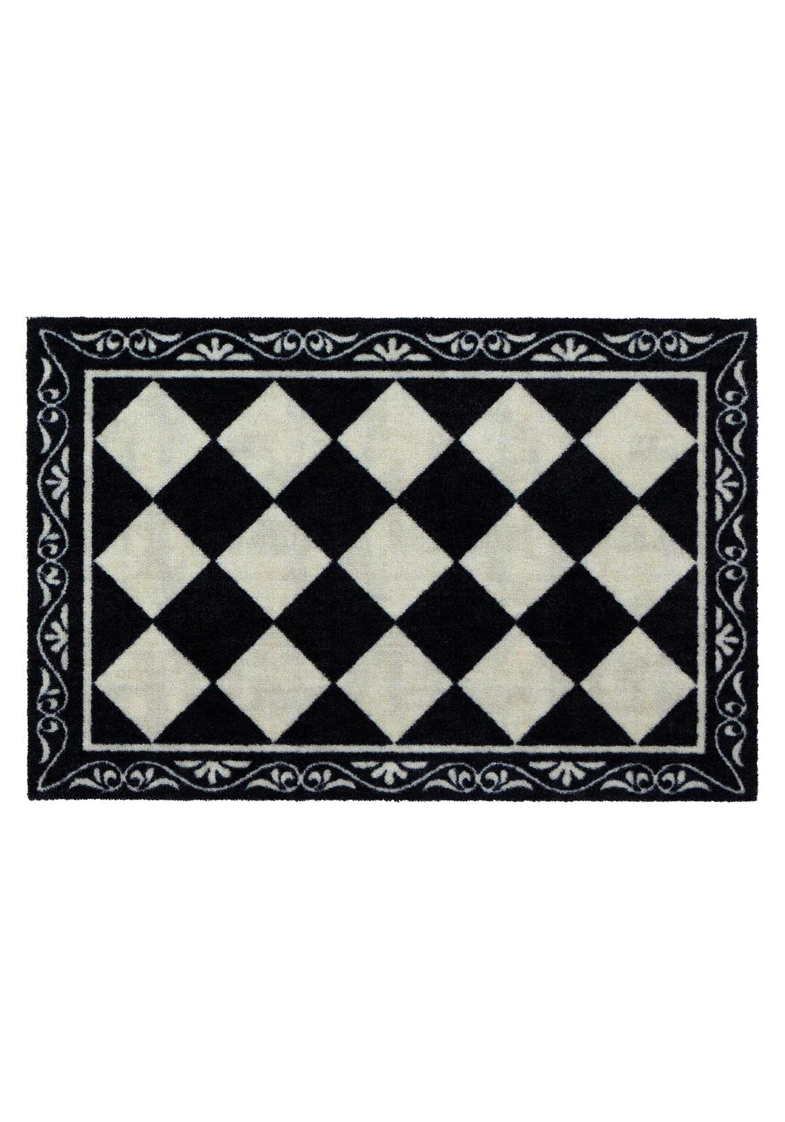 My Mat Manor Tile Doormat - Black 1 Shaws Department Stores