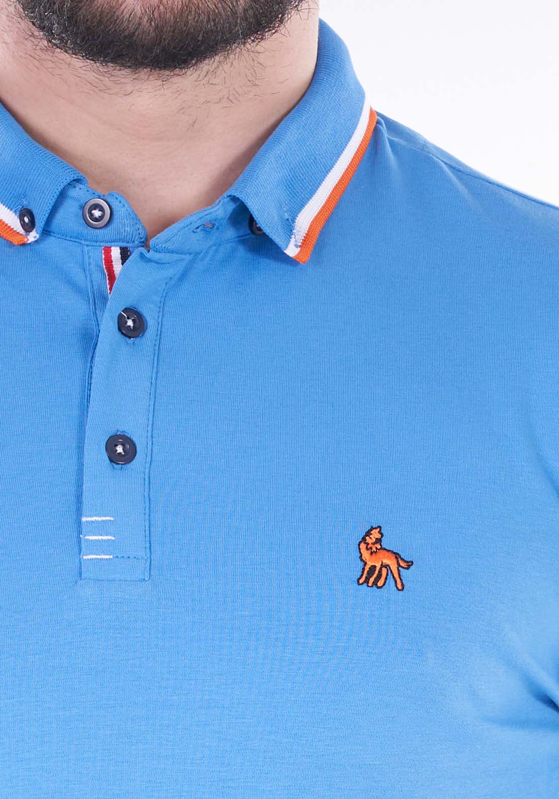 Mineral Maraca Polo Shirt - Azore Blue 2 Shaws Department Stores