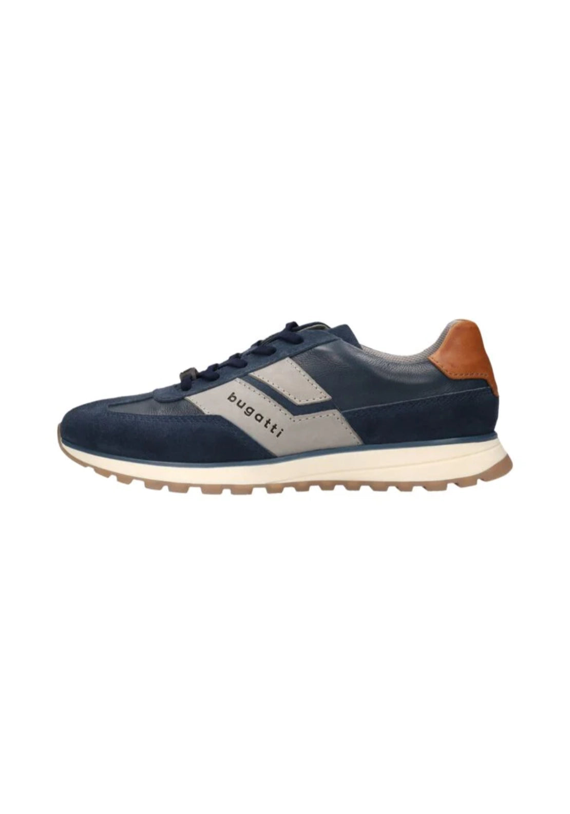 Bugatti Functional Leather Sneaker - Blue 1 Shaws Department Stores