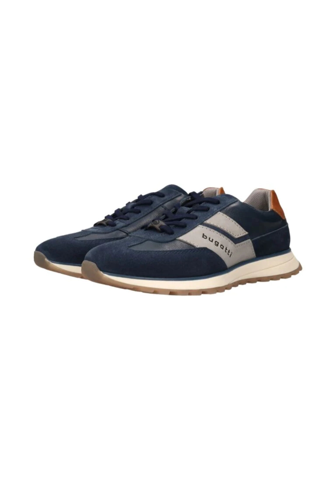 Bugatti Functional Leather Sneaker - Blue 4 Shaws Department Stores