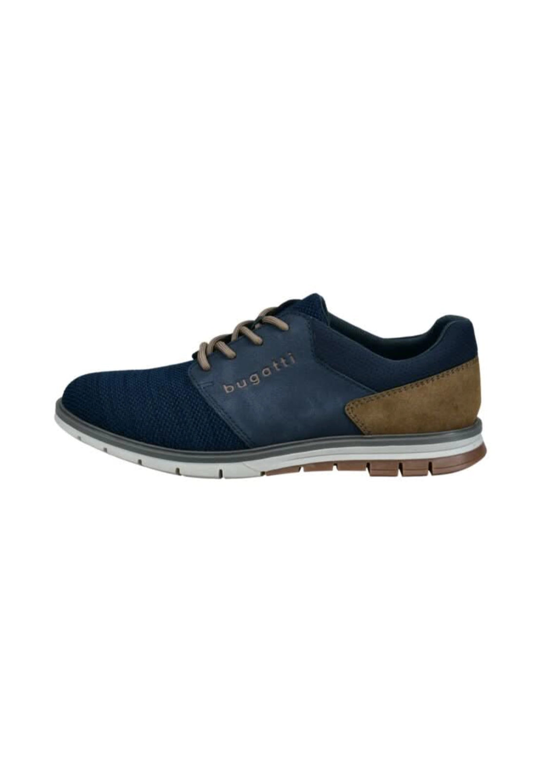 Bugatti Lace Up Shoe - Dark Blue/taupe 1 Shaws Department Stores