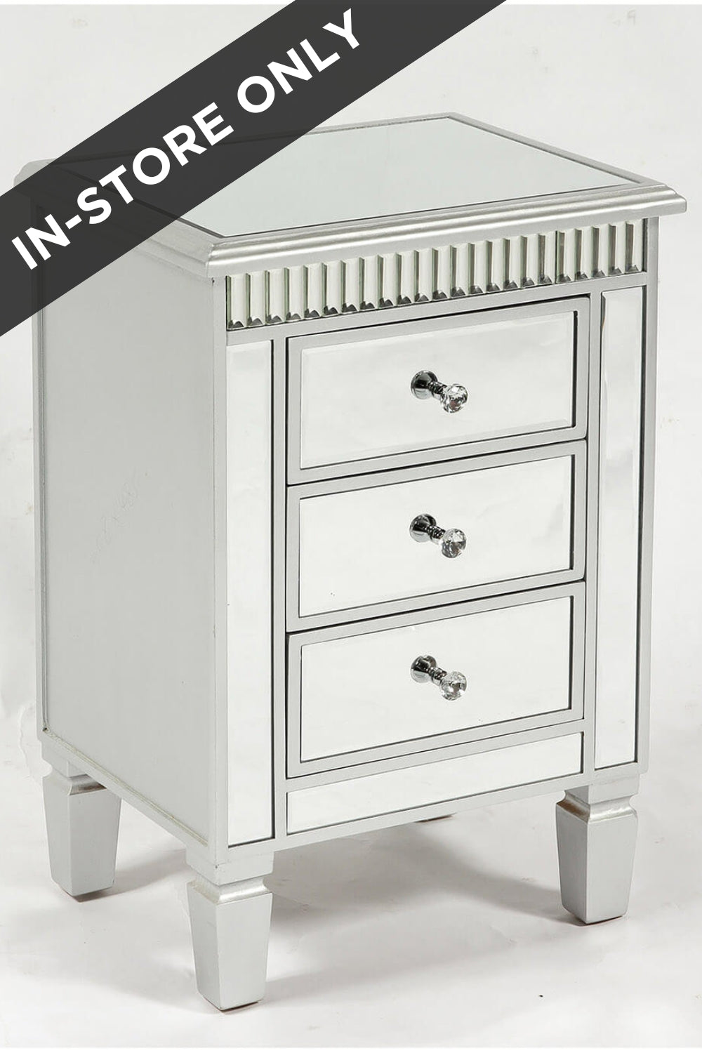The Grange Collection Mirrored 3 Drawer Locker 2 Shaws Department Stores