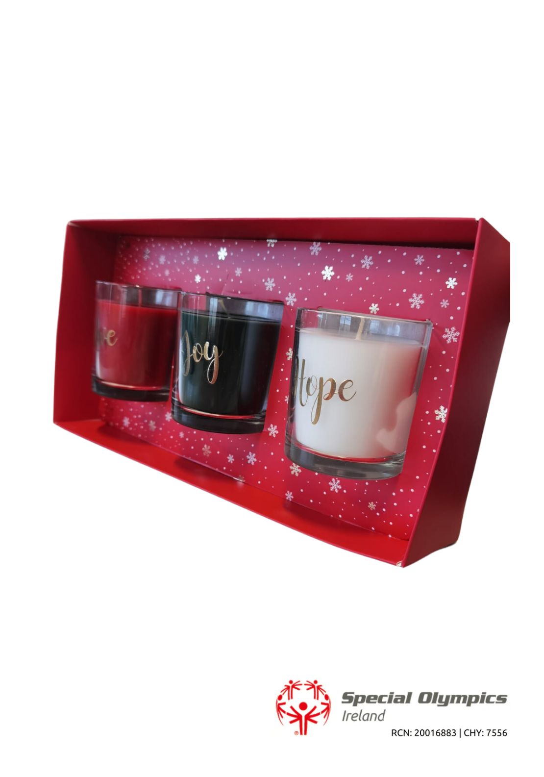 Set of 3 Candles Supporting Special Olympics Ireland - €1 donated from every sale