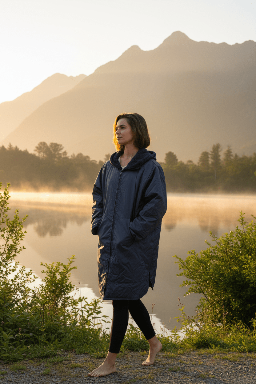 The Home Collection Dry Changing Robe - Navy 1 Shaws Department Stores