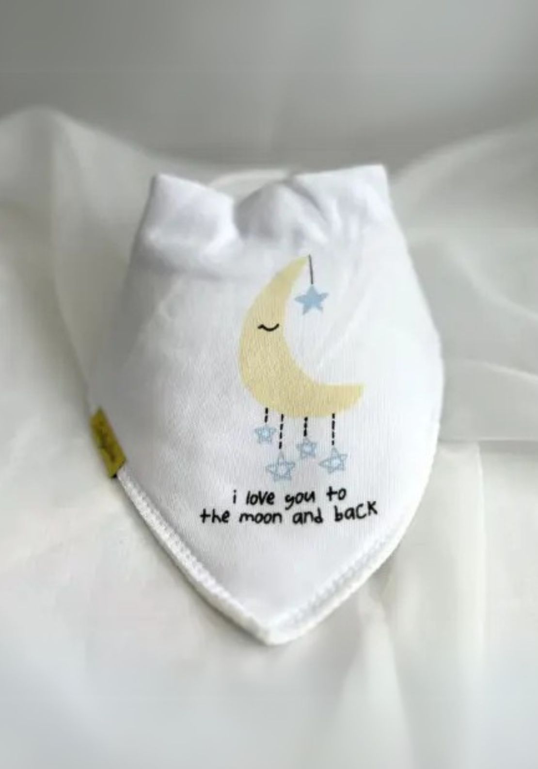 Babyboo Moon & Back Bib Blue - Cream 2 Shaws Department Stores