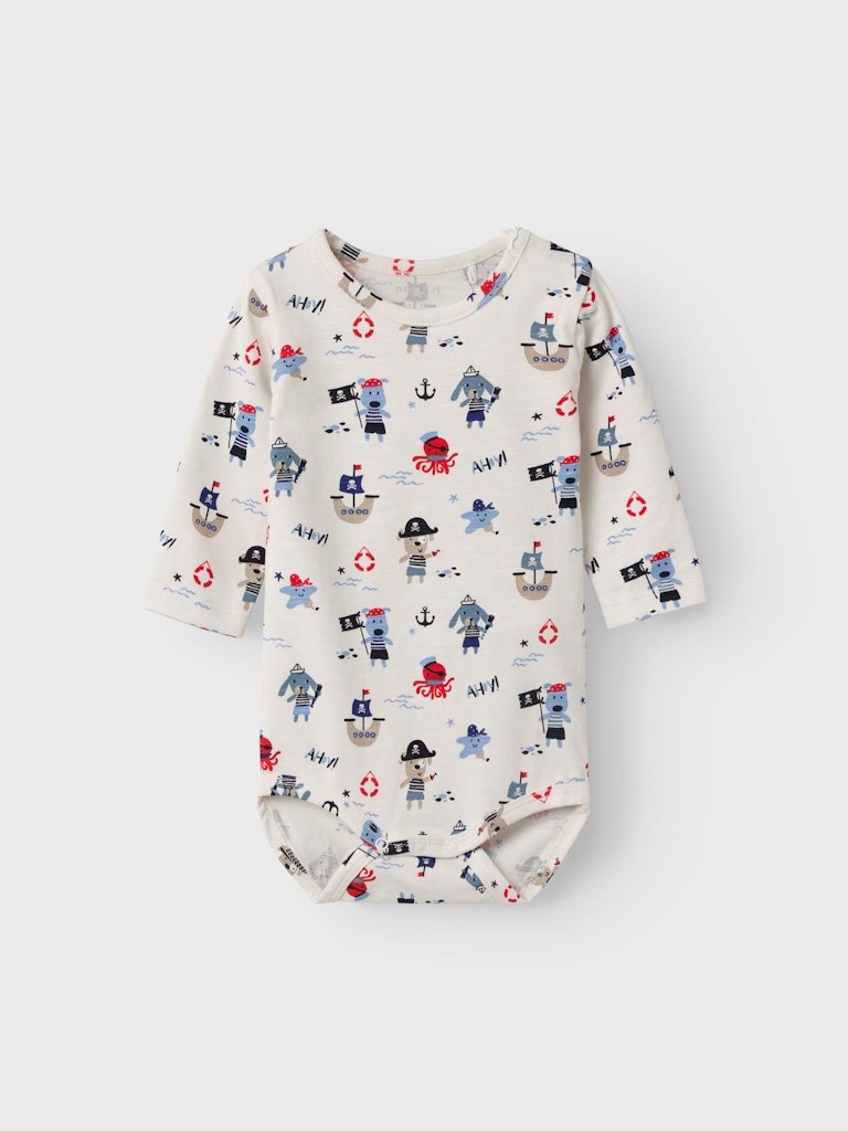 Name It Long Sleeve Pirate Print Bodysuit 2 Shaws Department Stores