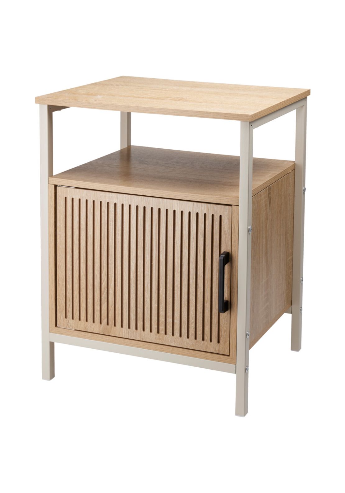 The Home Collection Metal Frame Cabinet - Beige 1 Shaws Department Stores