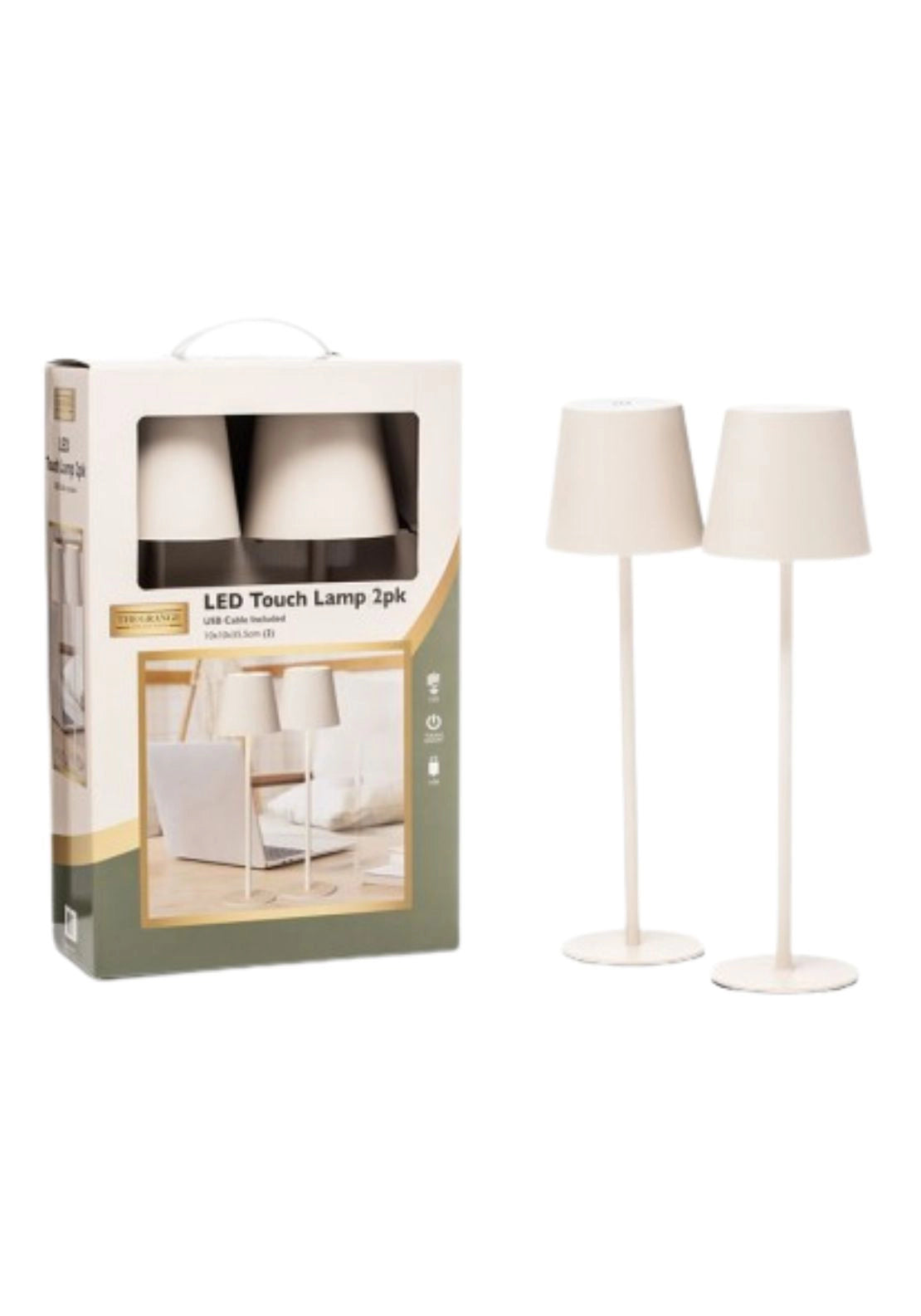 LED Lamp Set Of 2 - 35cm