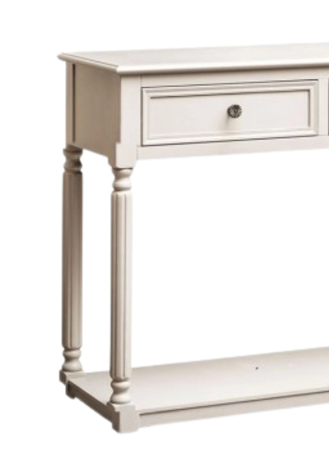 The Grange Collection 2 Drawer Console Table - White 2 Shaws Department Stores