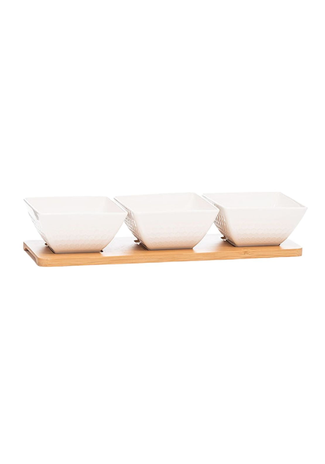Newgrange Living Ceramic Dip Tray Set Of 3 - White 1 Shaws Department Stores